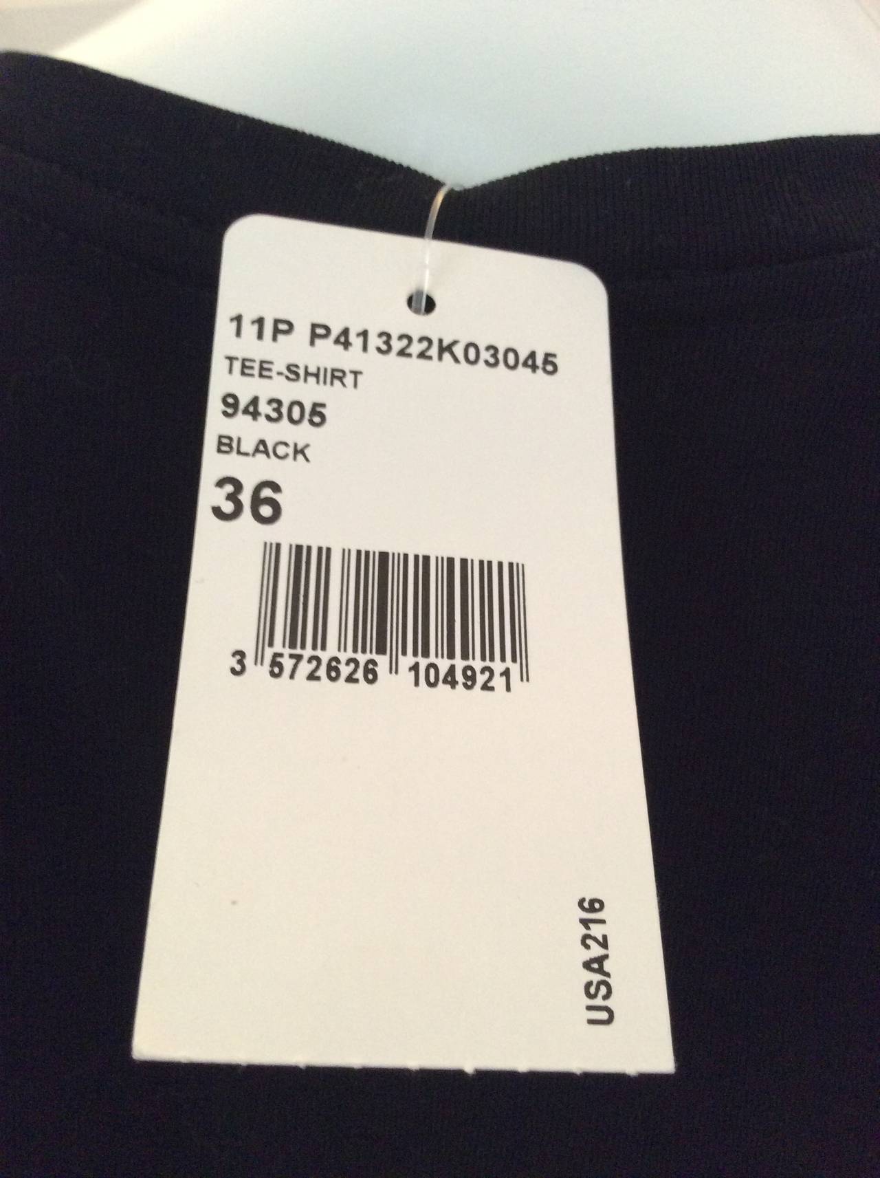 Chanel Black Tee Shirt - Size 36