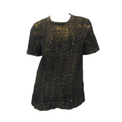 Bottega Veneta Black and Gold Shirt - Size 42