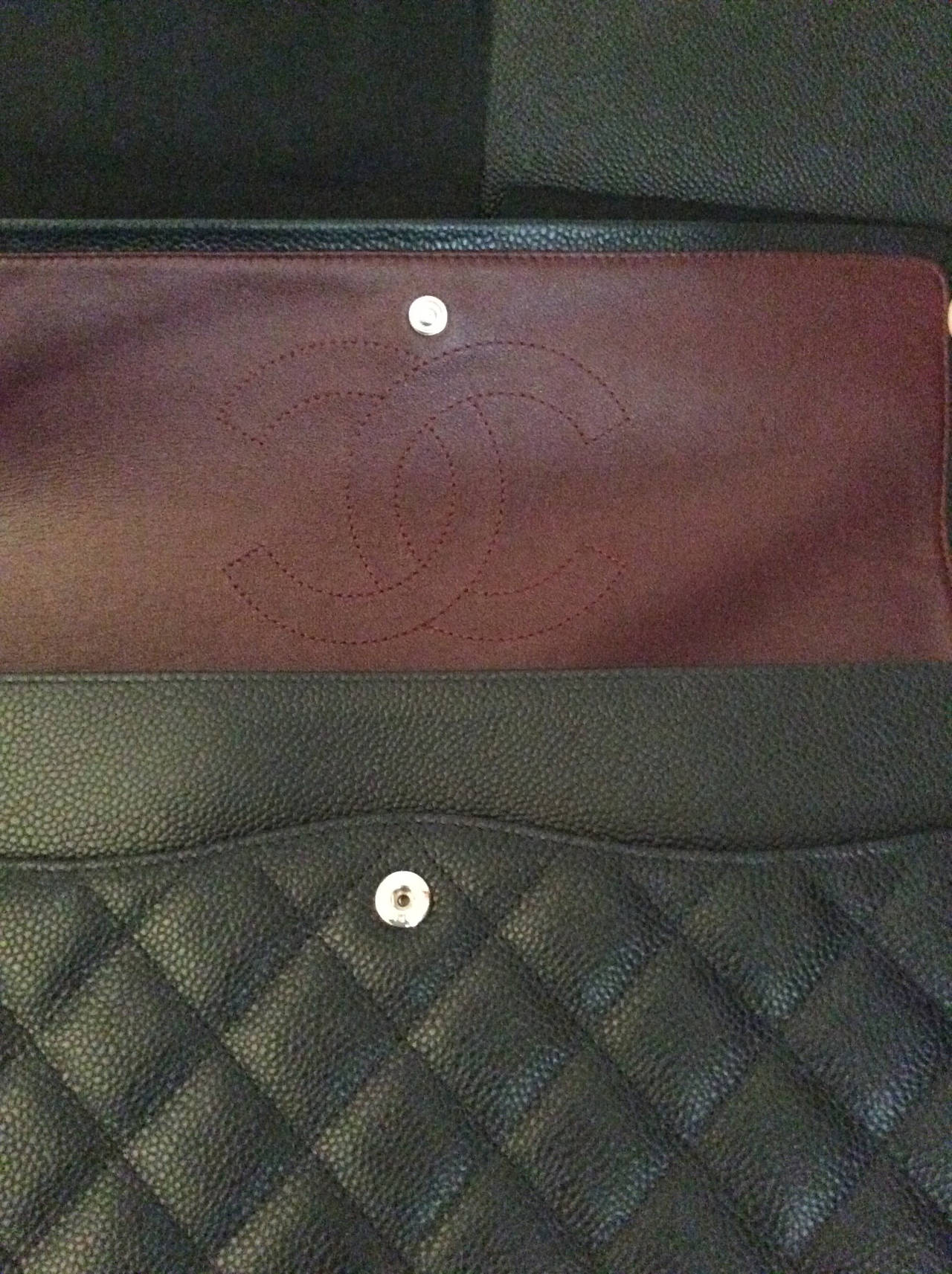 New Chanel Classic Double Flap Maxi Bag - Caviar 1