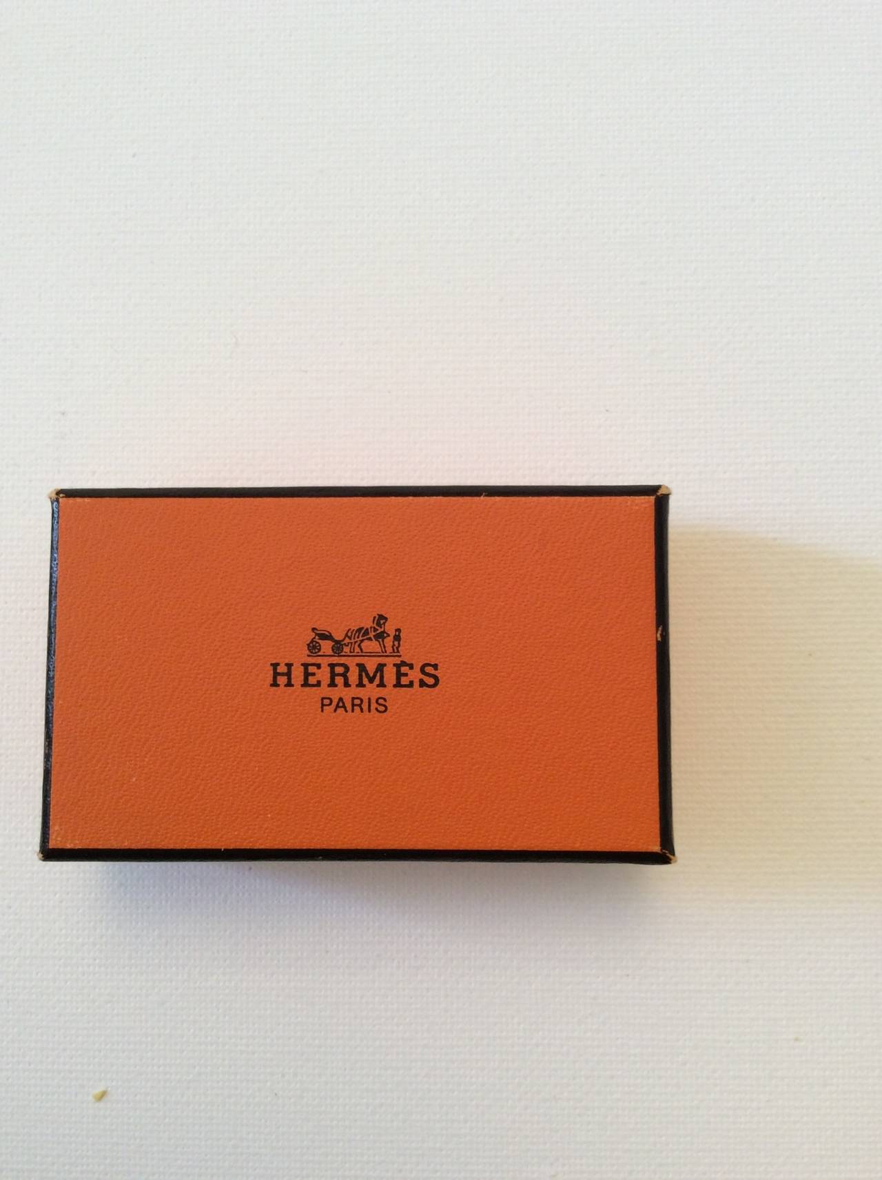 Women's or Men's Hermes Earrings Classic Brushed  Silver/Tone Clips