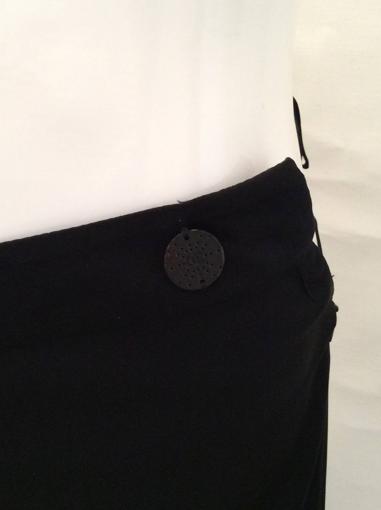Women's Chanel Black Silk Evening Pants For Sale