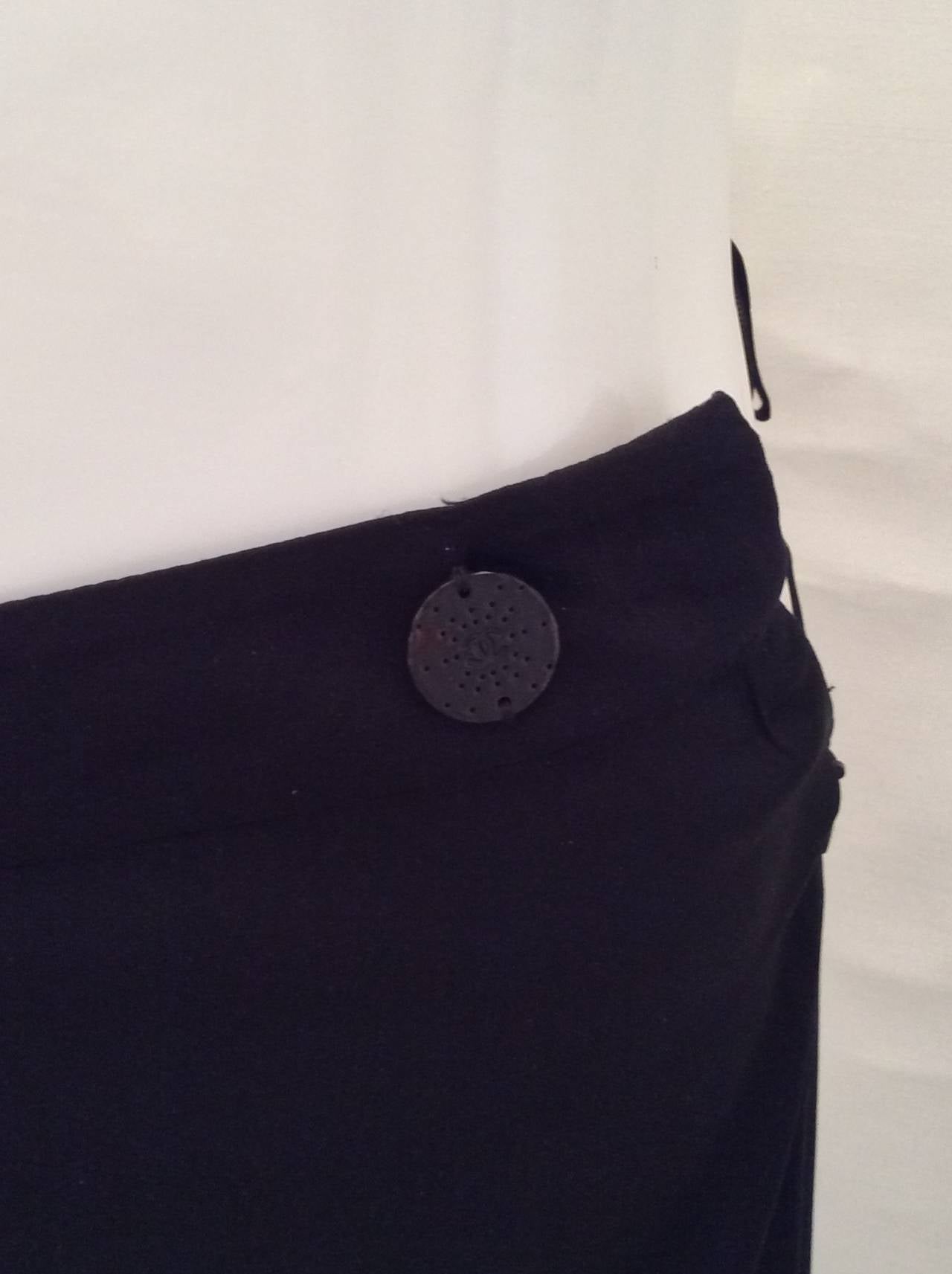 Chanel Black Silk Evening Pants For Sale 2