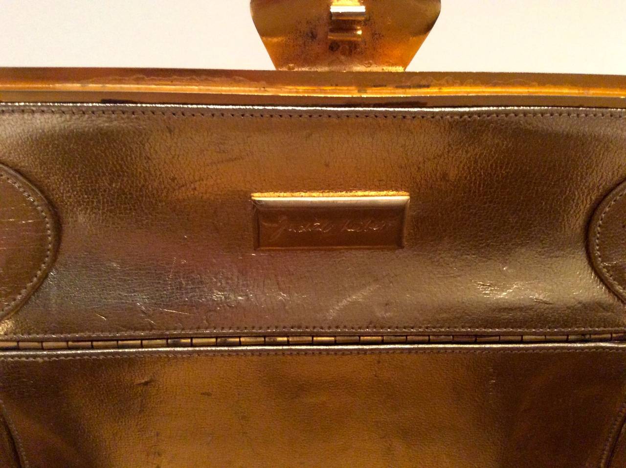 Late 1960's Judith Leiber Rare Gold Tone  Cocktail Bag 3