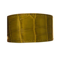 New Hermes Alligator Bracelet - Green 1