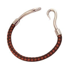 Hermes Bracelet Leather - Braided Orange and Brown
