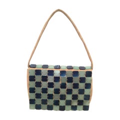 Vintage Bottega Veneta Purse - Mother of Pearl - Raw Silk golden Beige