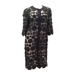 Black Lace Long Sheer Evening Jacket / Coat