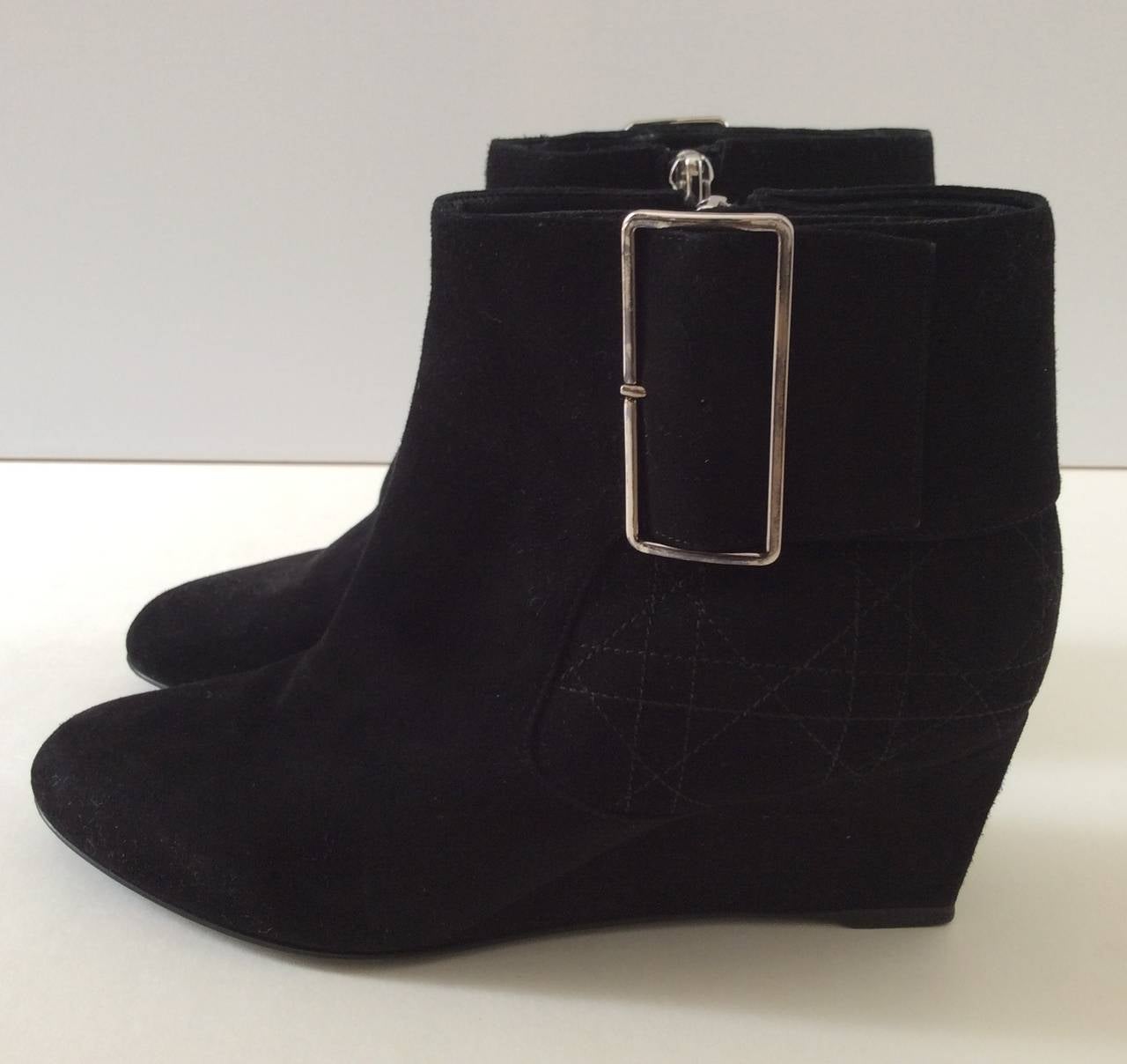 Black Christian Dior Ankle Boots - Size 7 In New Condition For Sale In Boca Raton, FL