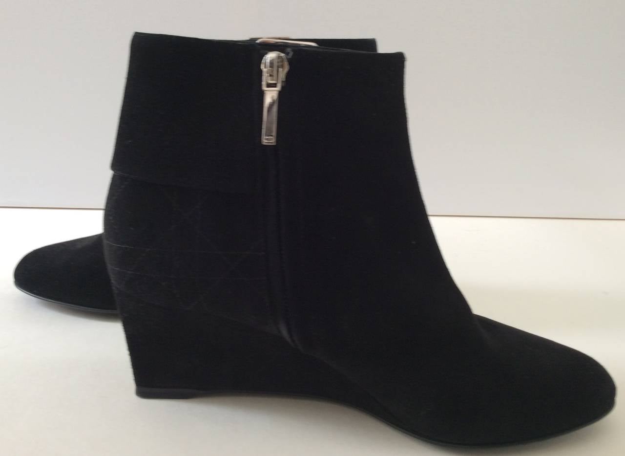 Black Christian Dior Ankle Boots - Size 7 For Sale 1