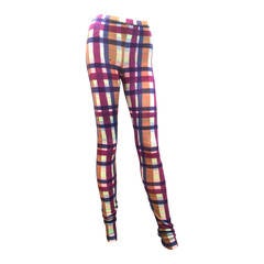 Missoni Stretch Pants / Leggings - Multi-Colored Criss Cross Pattern 9