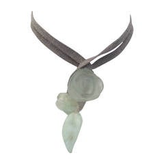 Chanel Necklace with Silver Tone Ribbon and Lucite Adornments 7