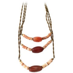 Miriam Haskell 3 Tiered with Robe Chain Necklace with Stones 3