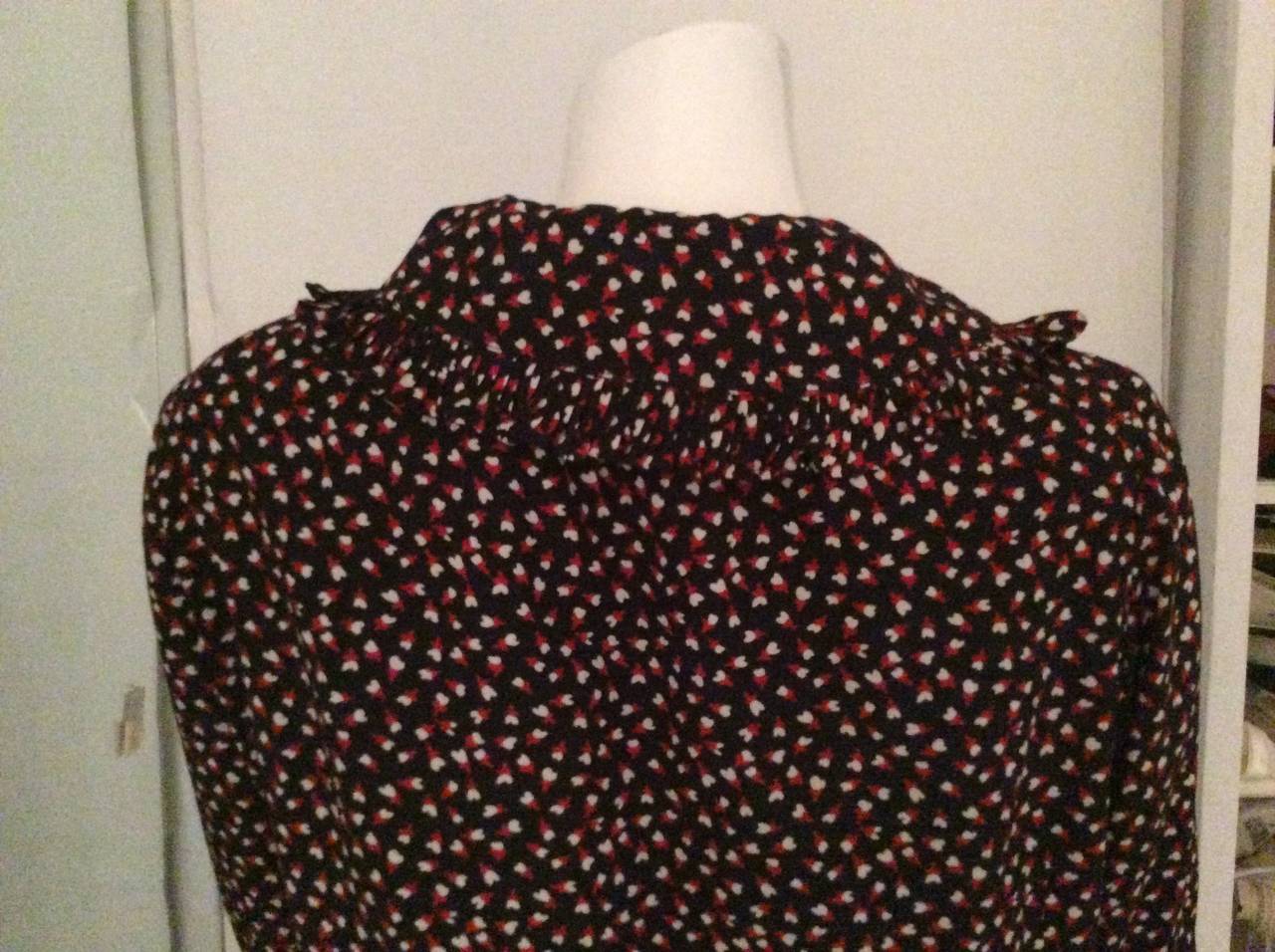 Women's Couture Yves Saint Laurent / YSL 2 Piece Blouse with Skirt