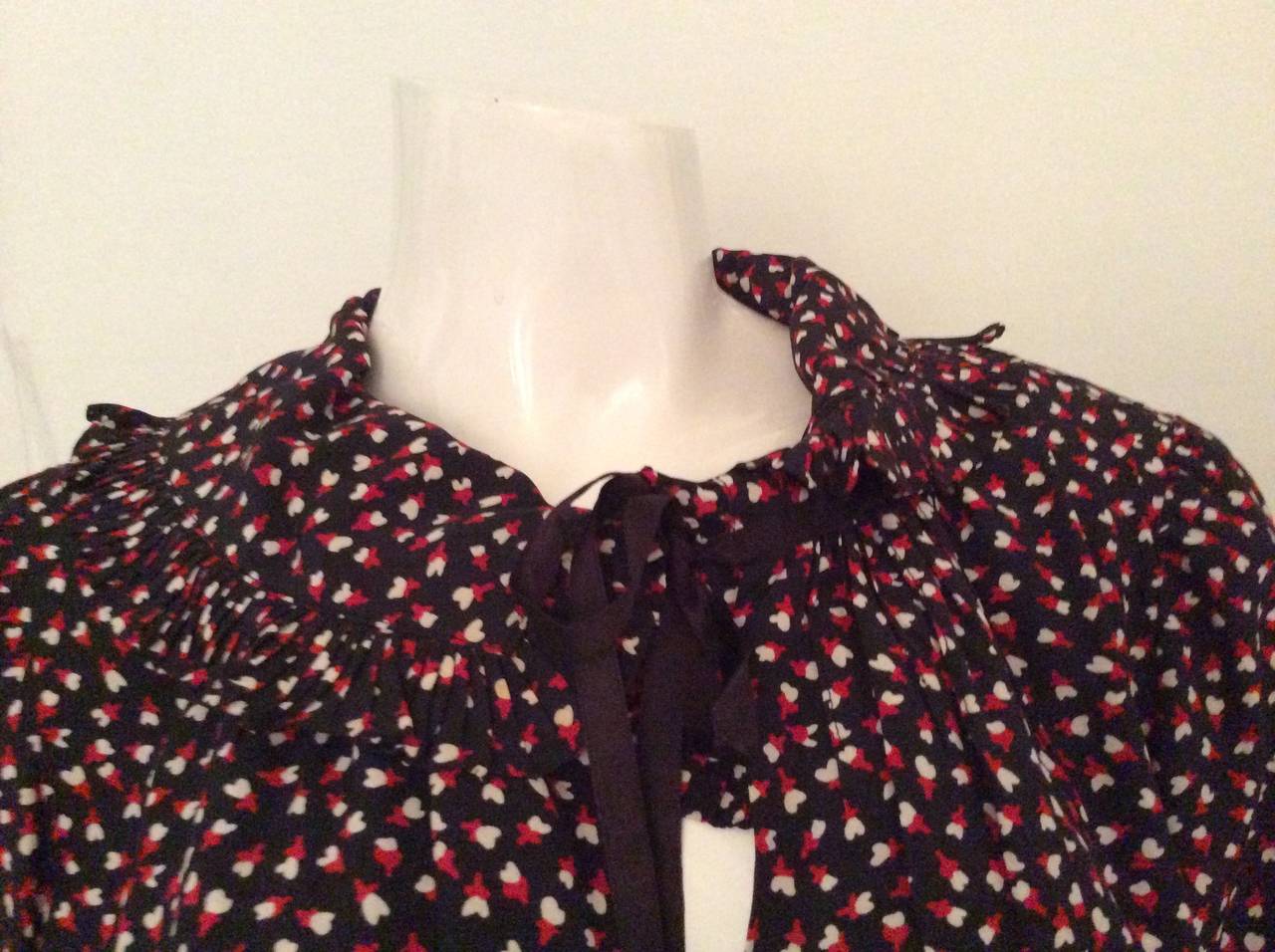 Couture Yves Saint Laurent / YSL 2 Piece Blouse with Skirt 2