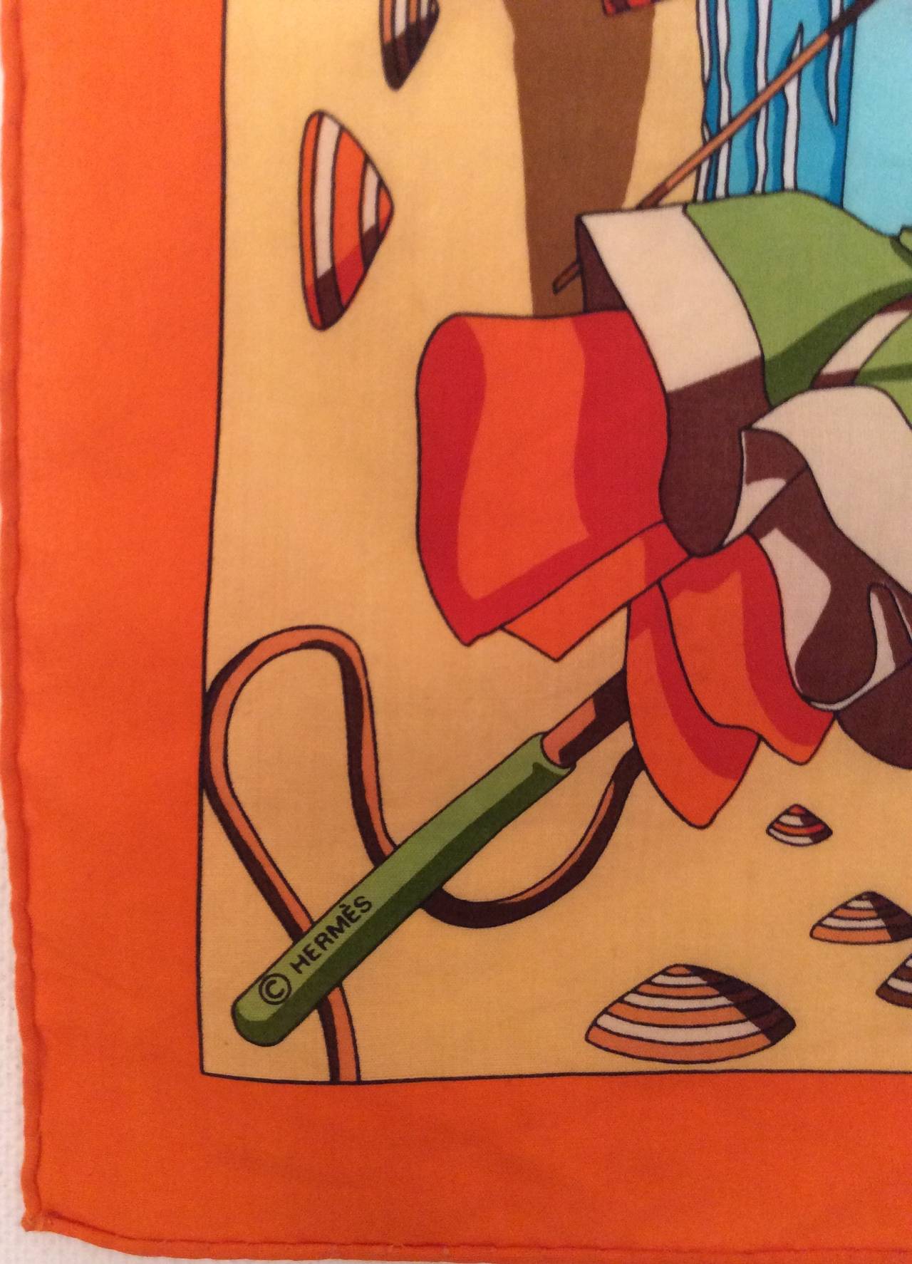hermes on the beach scarf