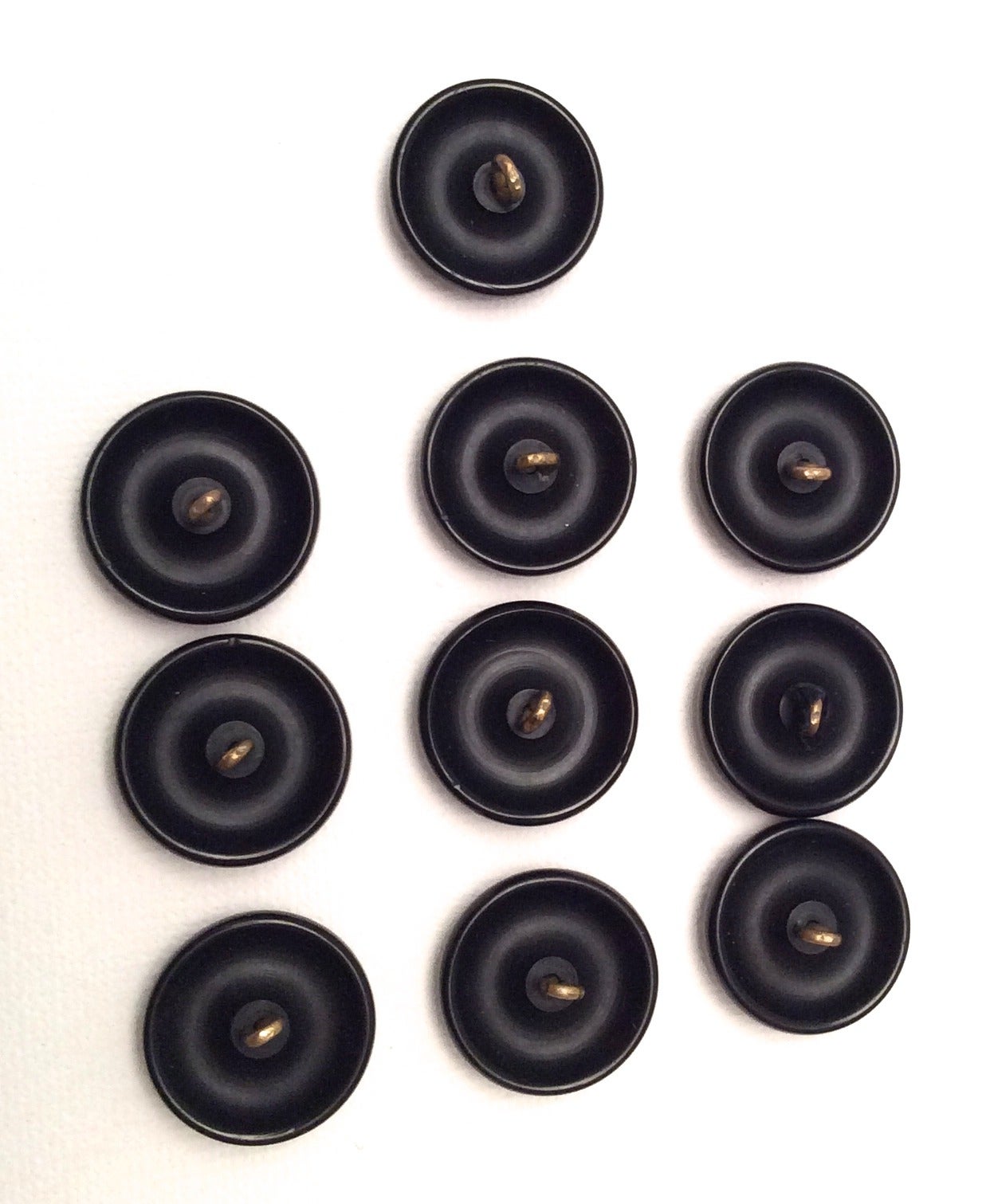 Women's 10 Vintage 1980's Chanel Buttons - Black and Gold