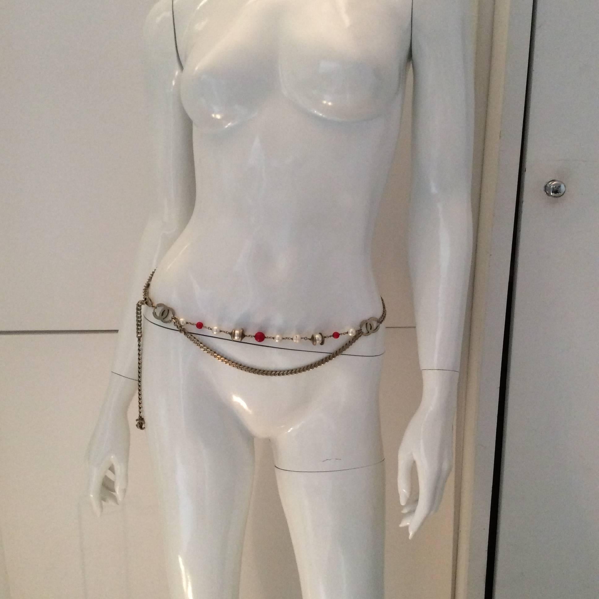 Women's Vintage Chanel Silver Tone Belt / Necklace  For Sale