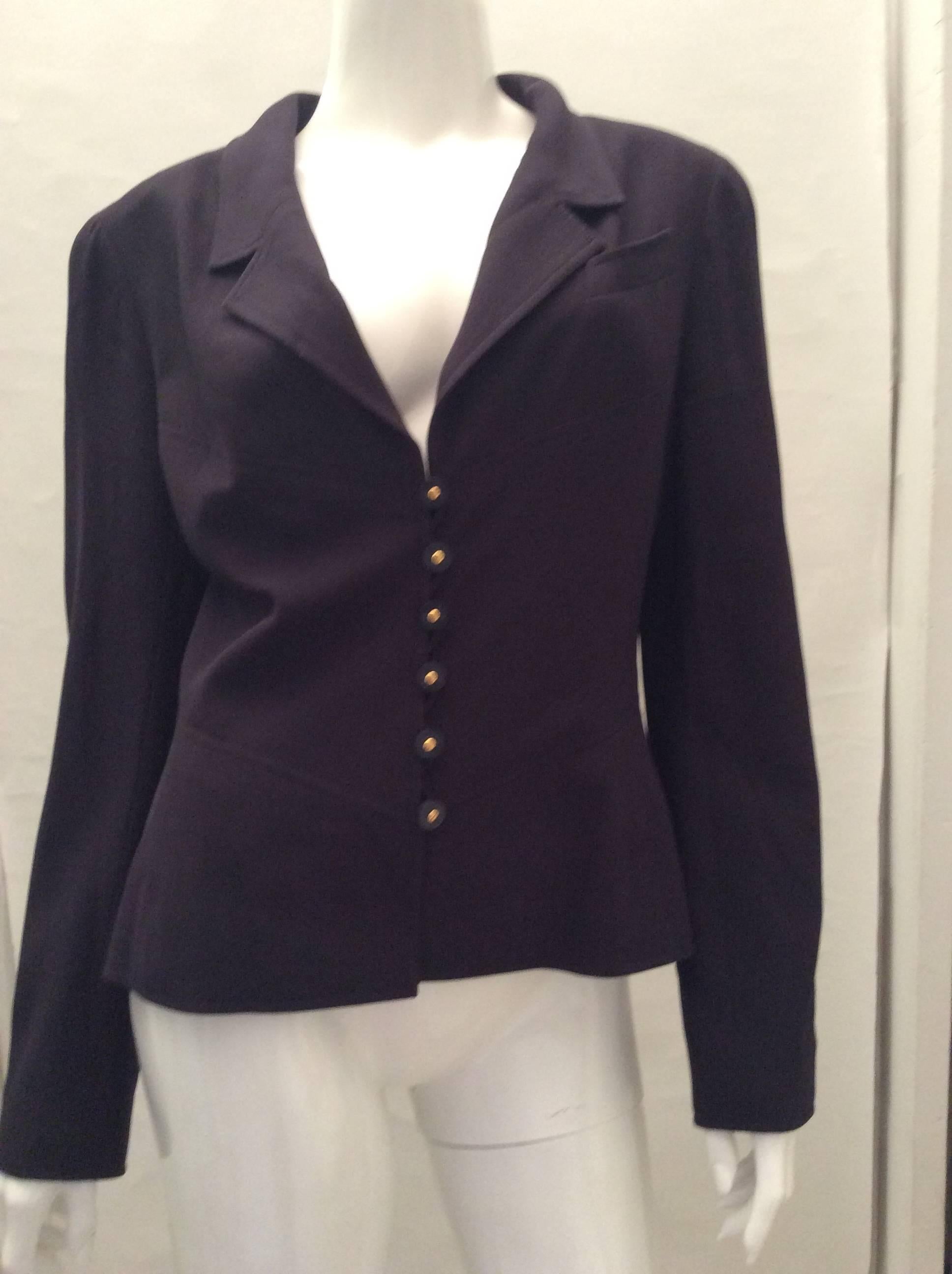 Women's  Chanel Jacket Blue Vintage Timeless For Sale