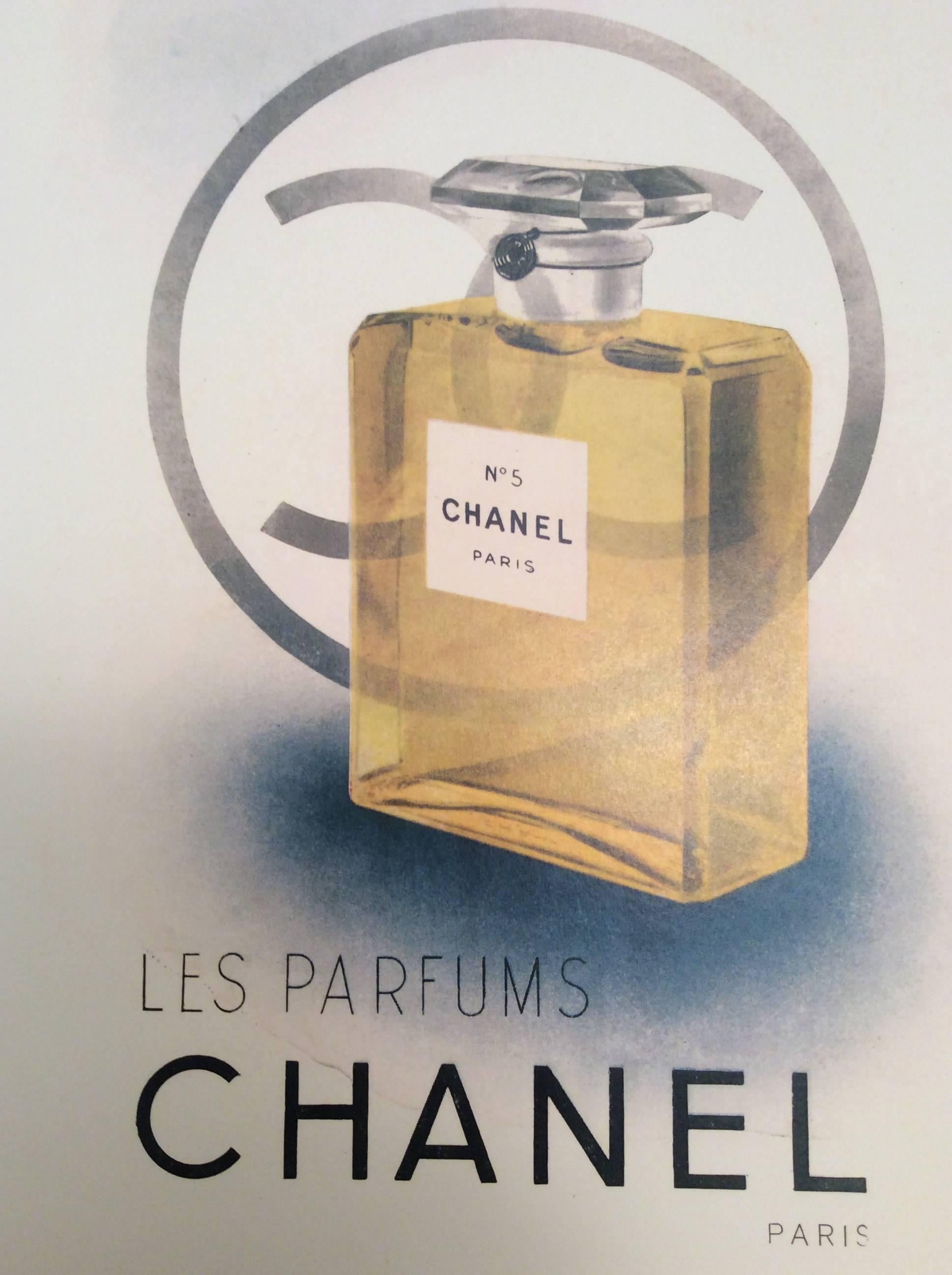 Chanel Perfume Bottle Ad Print - 1940's at 1stDibs