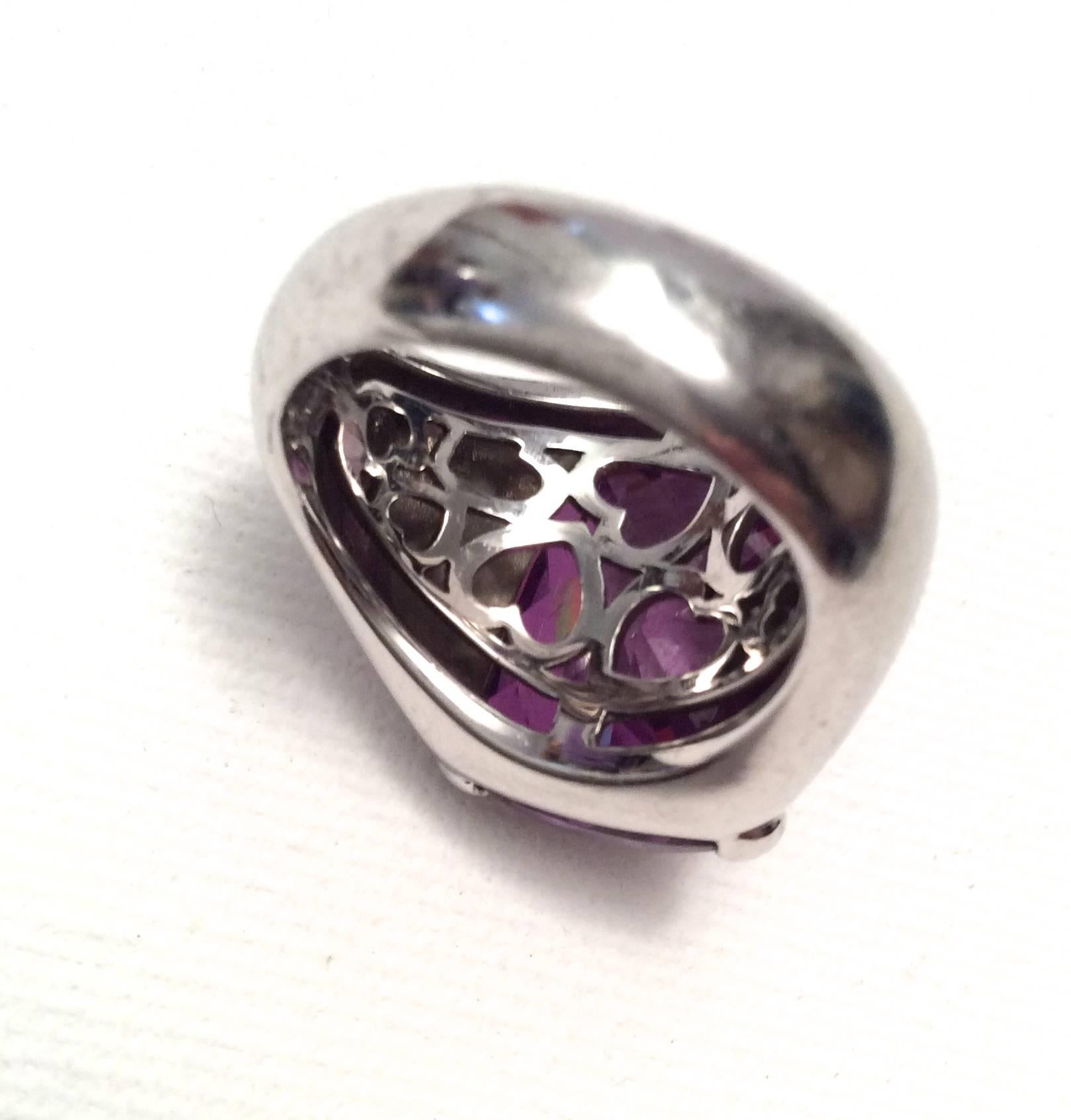 Ti Sento 12 Carat Amethyst / Sterling Silver Ring  For Sale 1