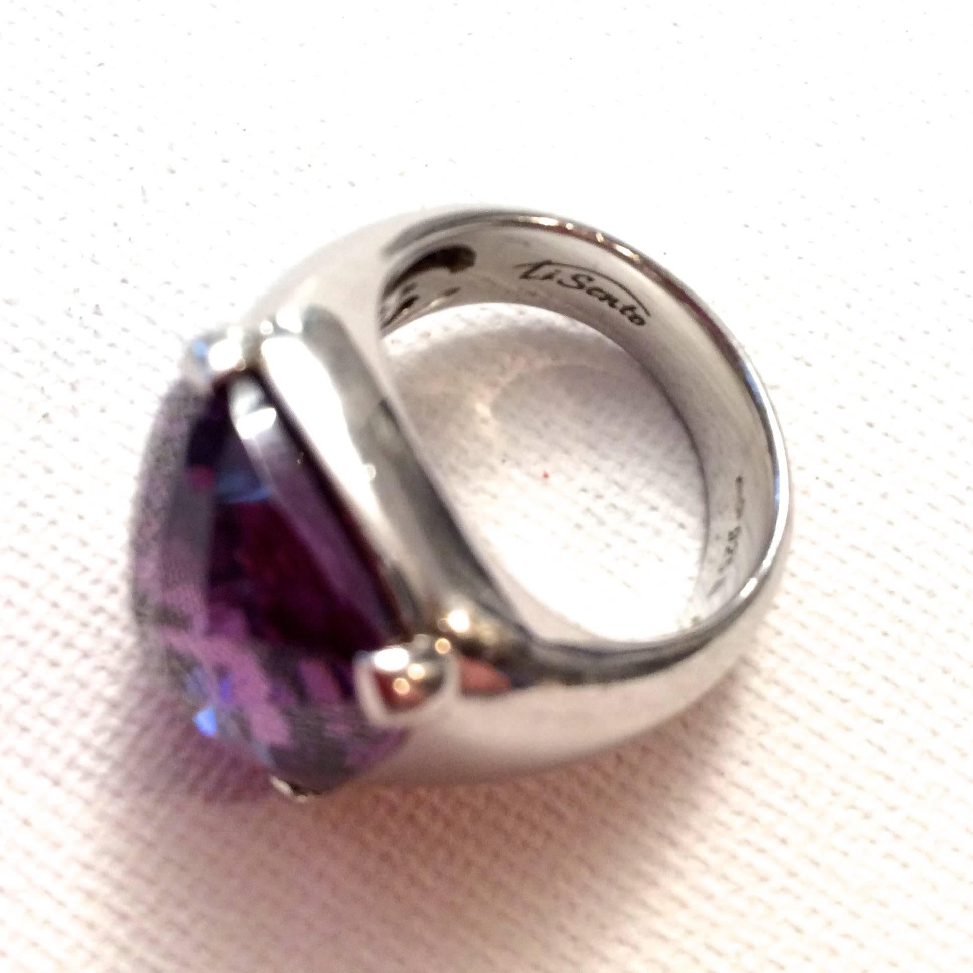 Ti Sento 12 Carat Amethyst / Sterling Silver Ring  For Sale 2