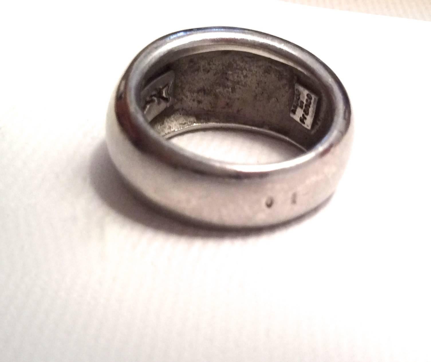 ysl silver ring