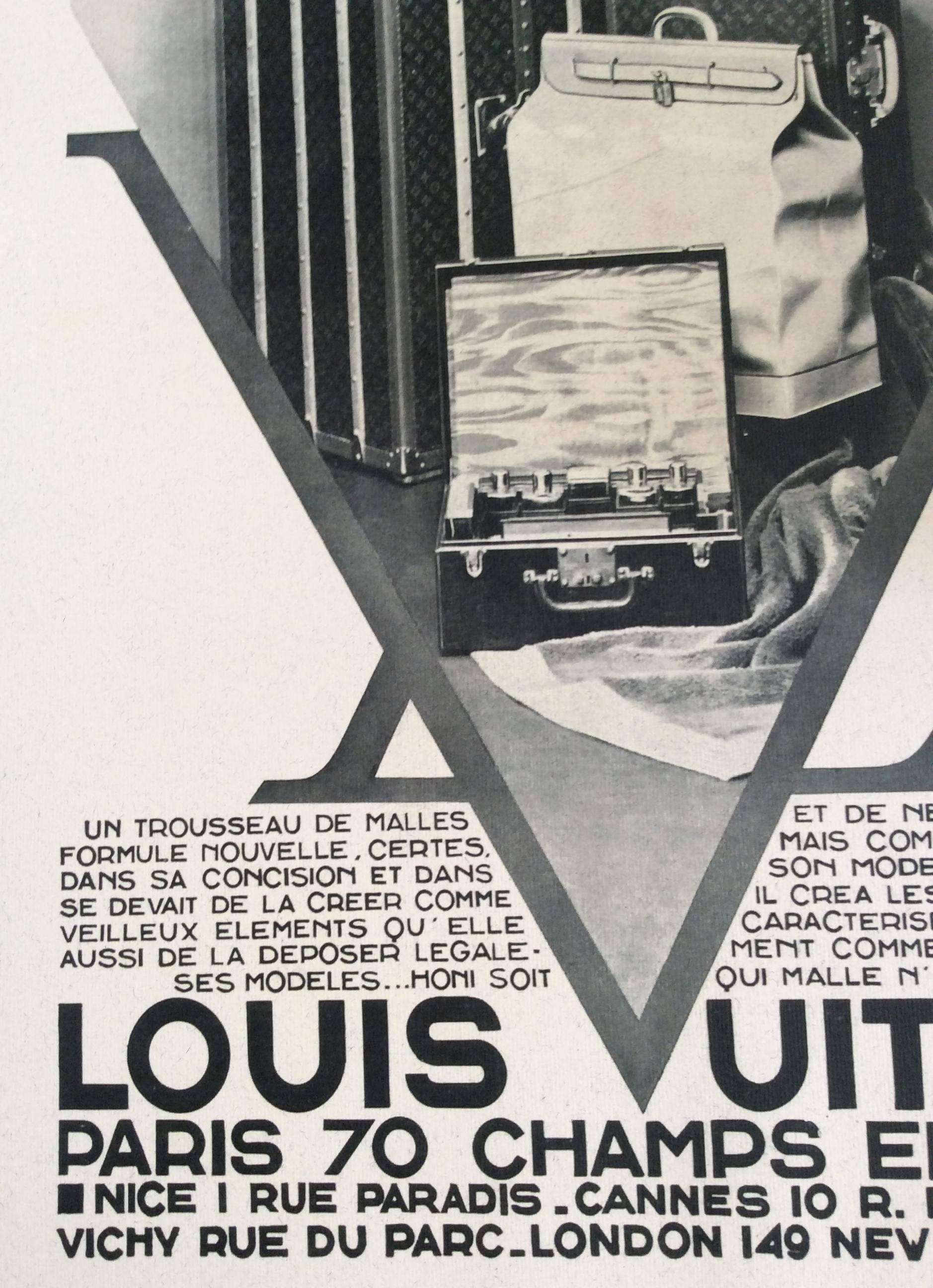 Louis Vuitton Advertising Poster, 30's Style Print, Ad Wall Art