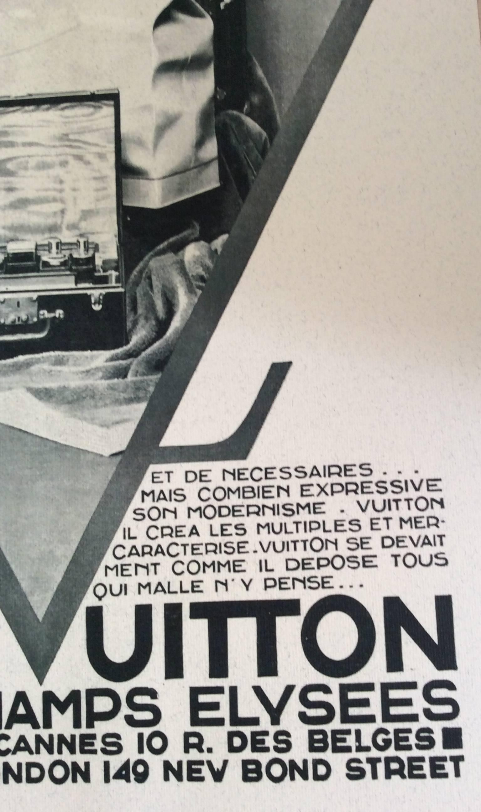 Louis Vuitton Vintage Ad Print - 1930's For Sale at 1stDibs