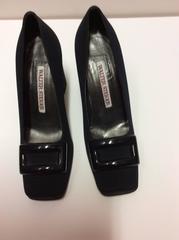 Walter Steiger Vintage 1980's Black Satin Shoes - Size 5