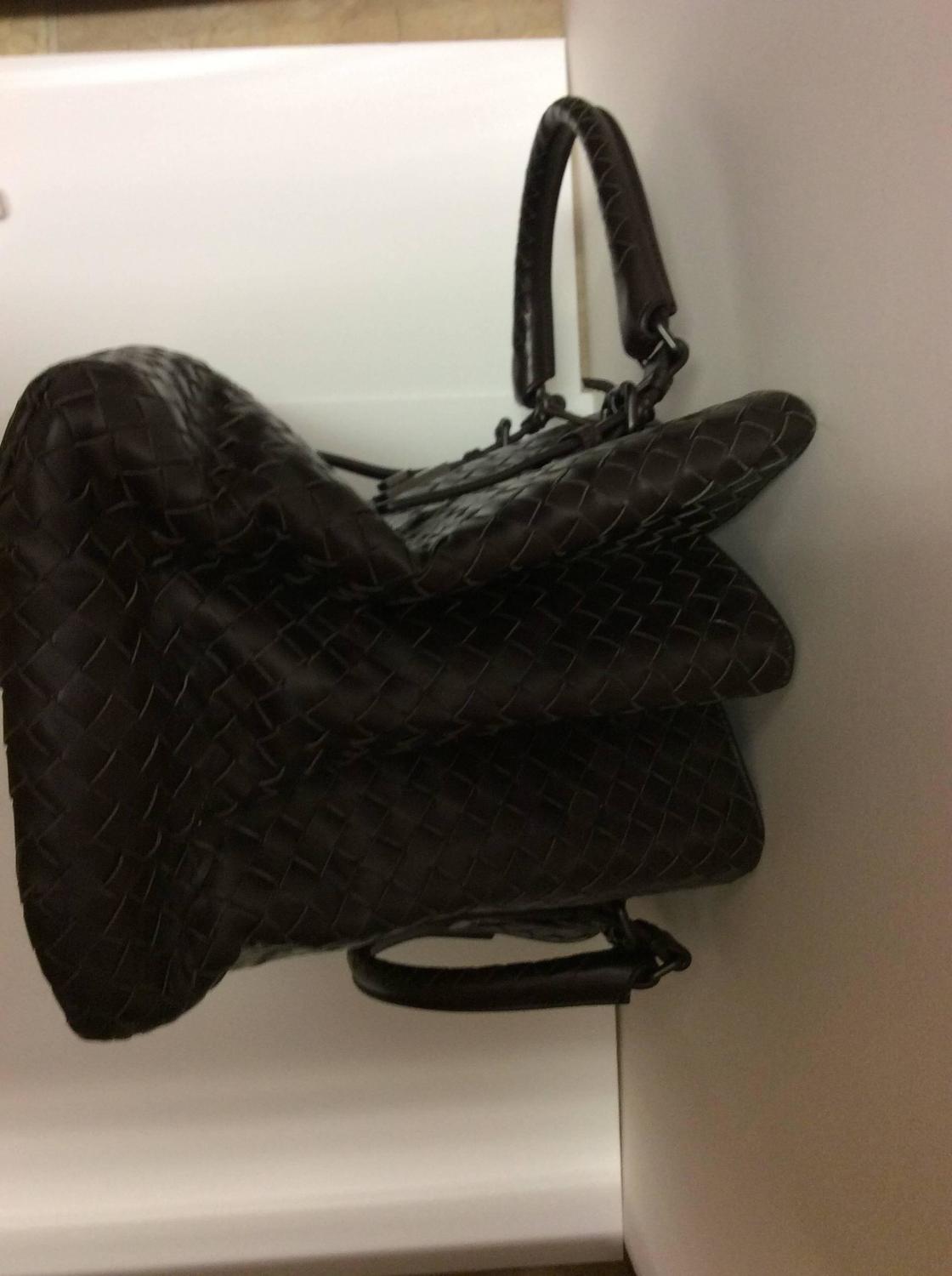 Bottega Purse Roma Style Woven Leather For Sale at 1stdibs