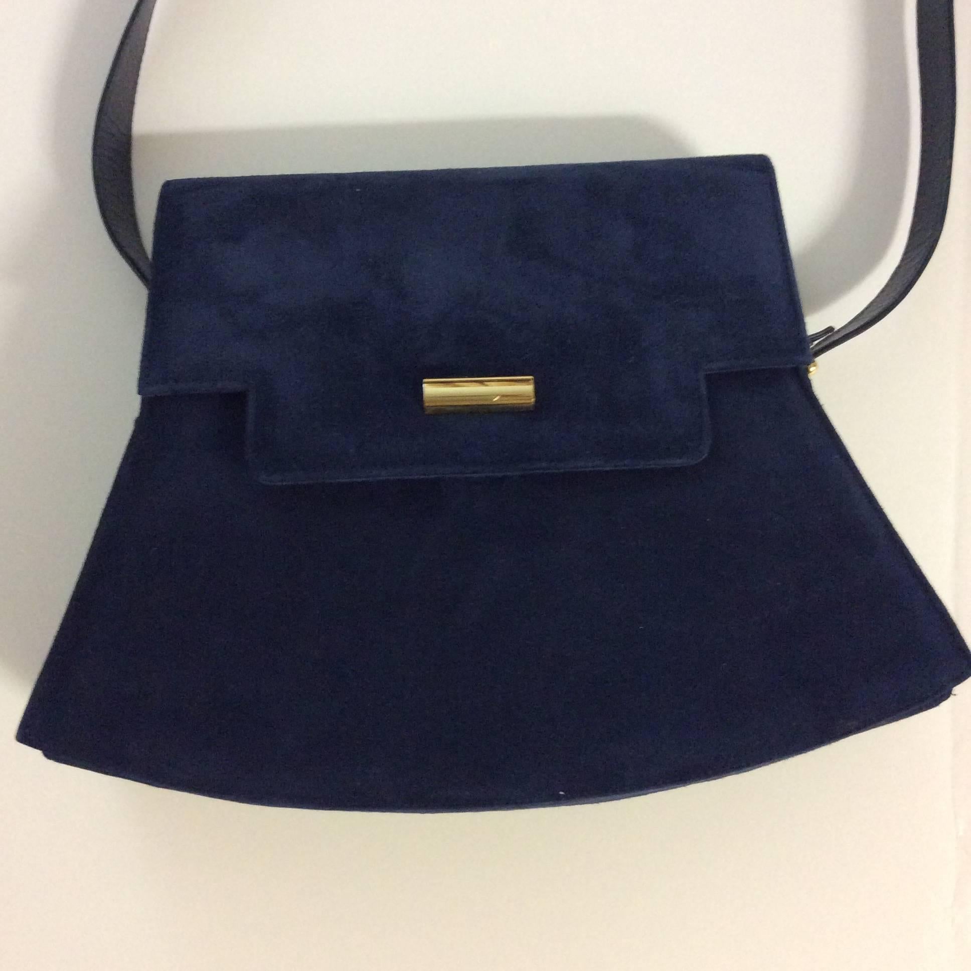 Charles Jourdan New Blue Purse / Handbag In New Condition For Sale In Boca Raton, FL