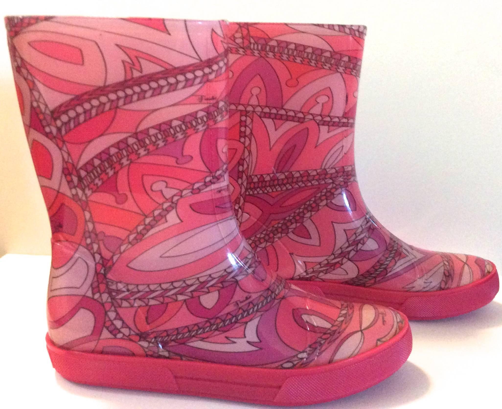 New Emilio Pucci Rain Boots - Size 37 or 38 For Sale 1