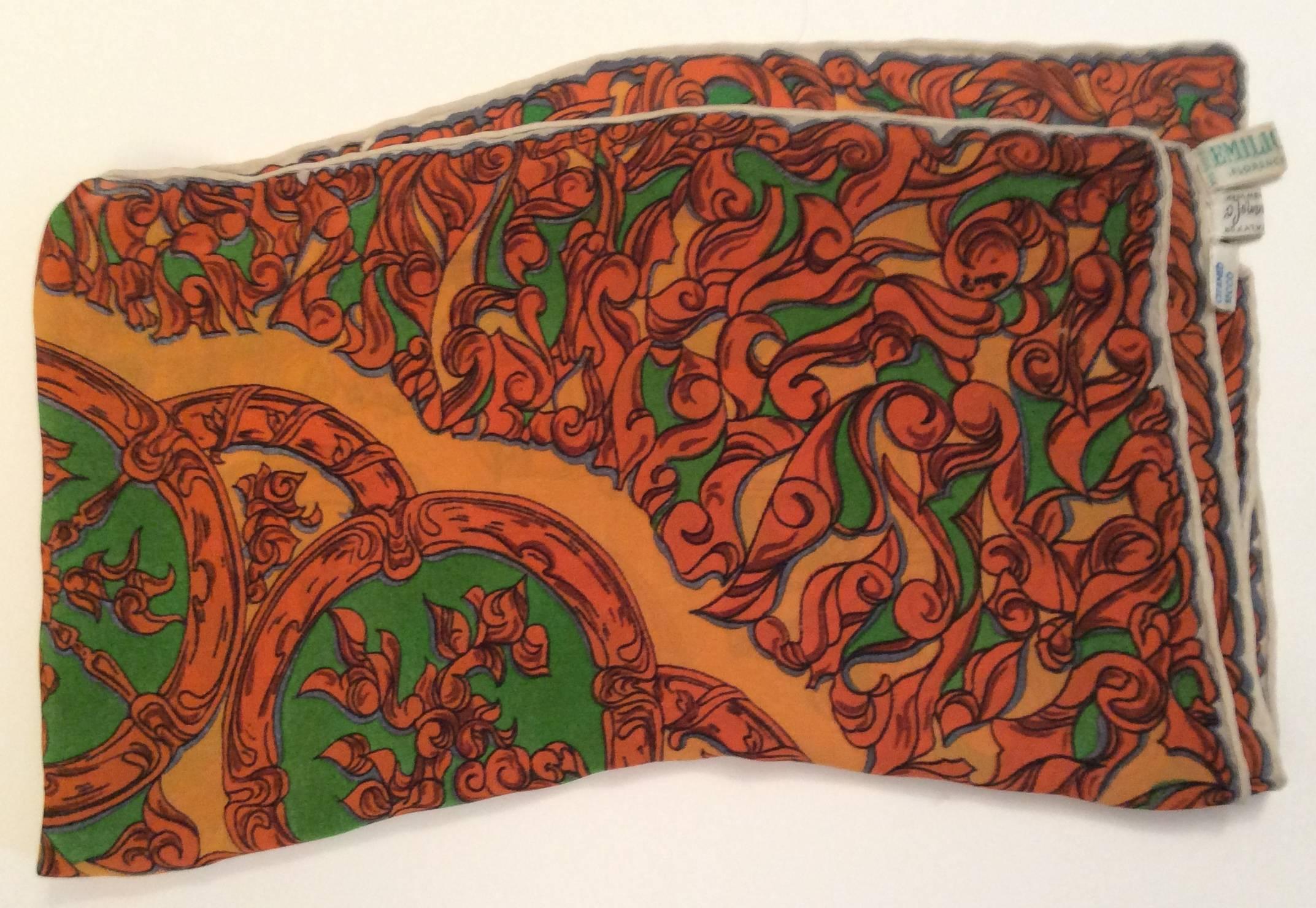 Women's 1960's Emilio Pucci Silk Scarf For Sale