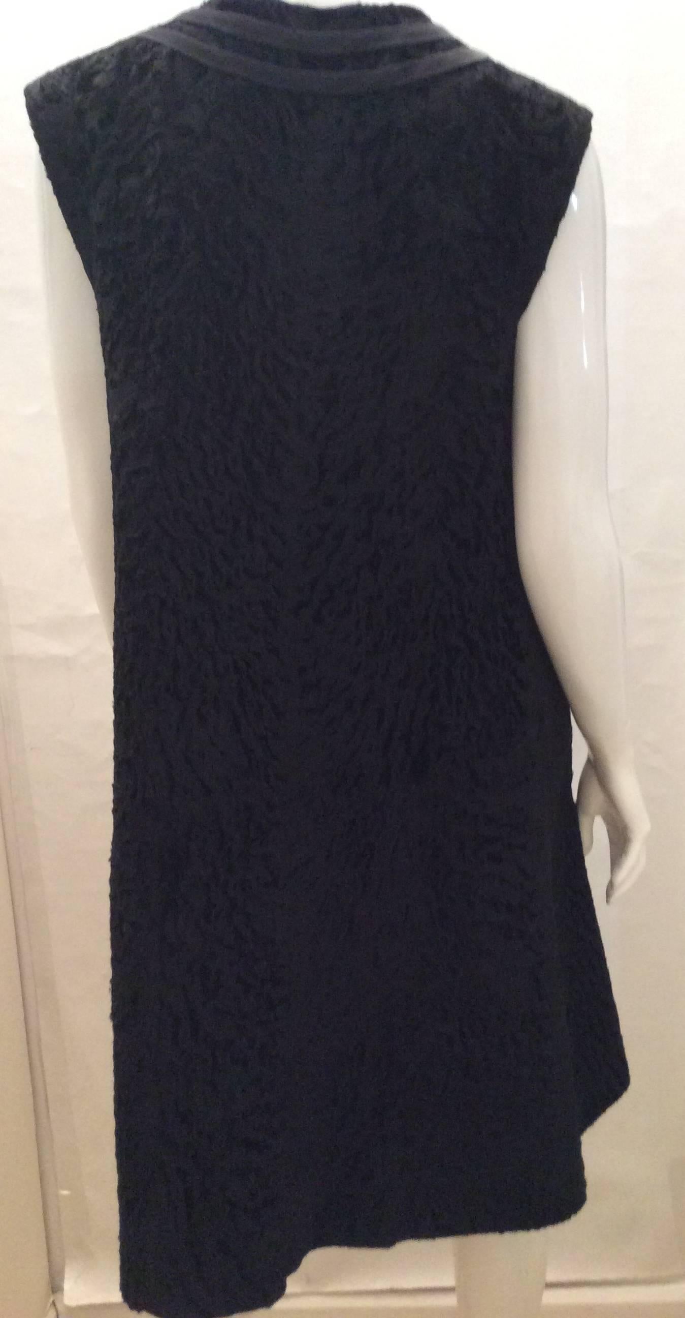 Beautiful 1960's Genuine Persian Lamb Black Dress - Rare - 8 -14 For Sale 3