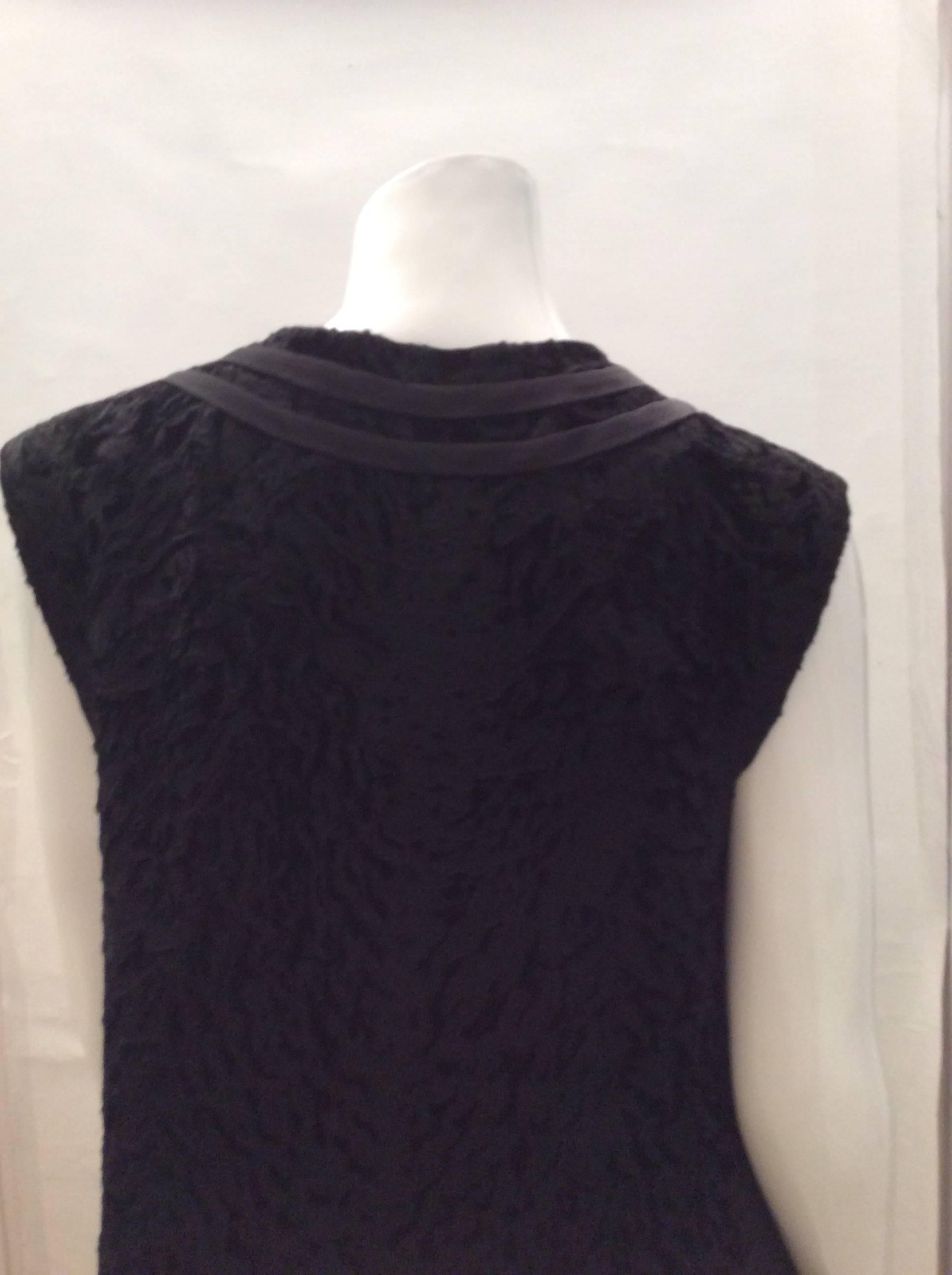 Beautiful 1960's Genuine Persian Lamb Black Dress - Rare - 8 -14 For Sale 4