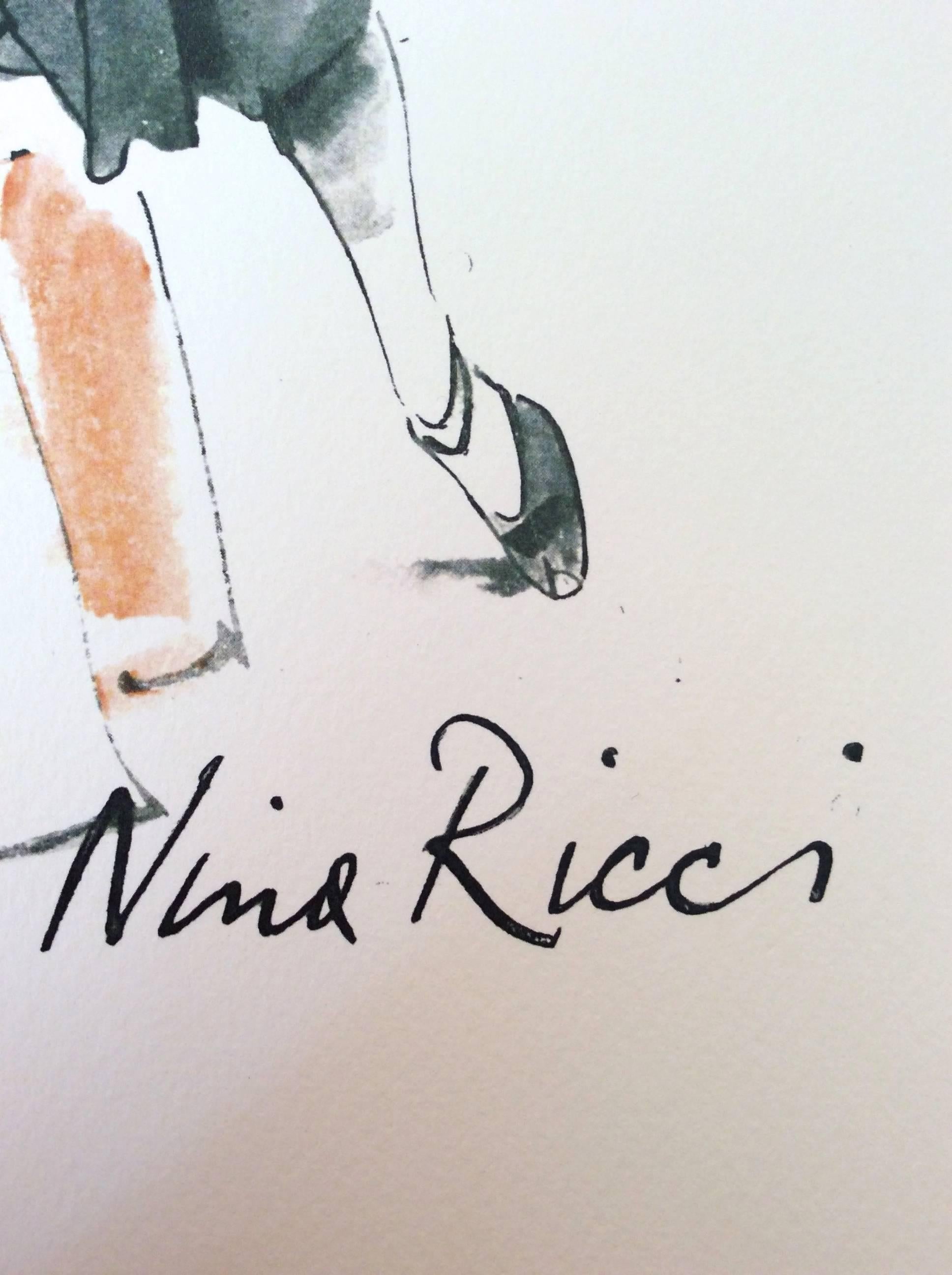 Beige Vintage Nina Ricci Ad Print - 1960's - Rare For Sale
