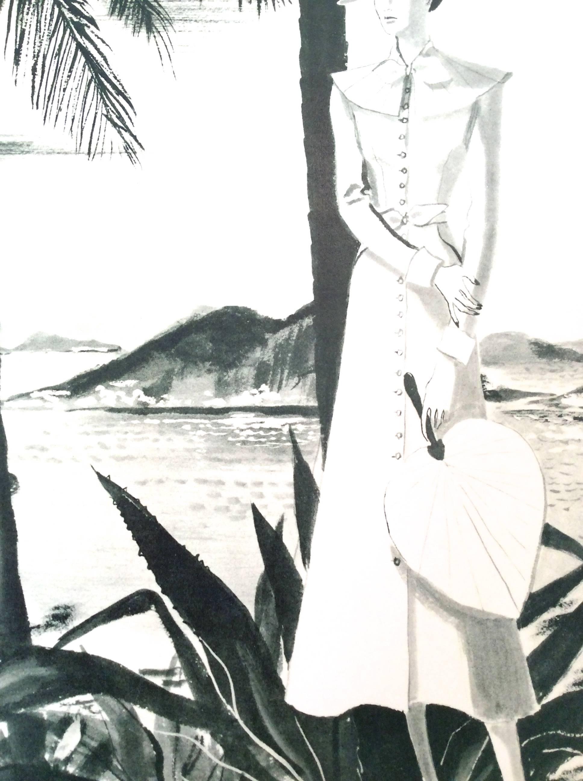  Chanel Vintage Ad Print - 1930's Rare In Excellent Condition For Sale In Boca Raton, FL