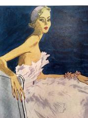 Christian Dior Vintage Ad Print - Late 1940's
