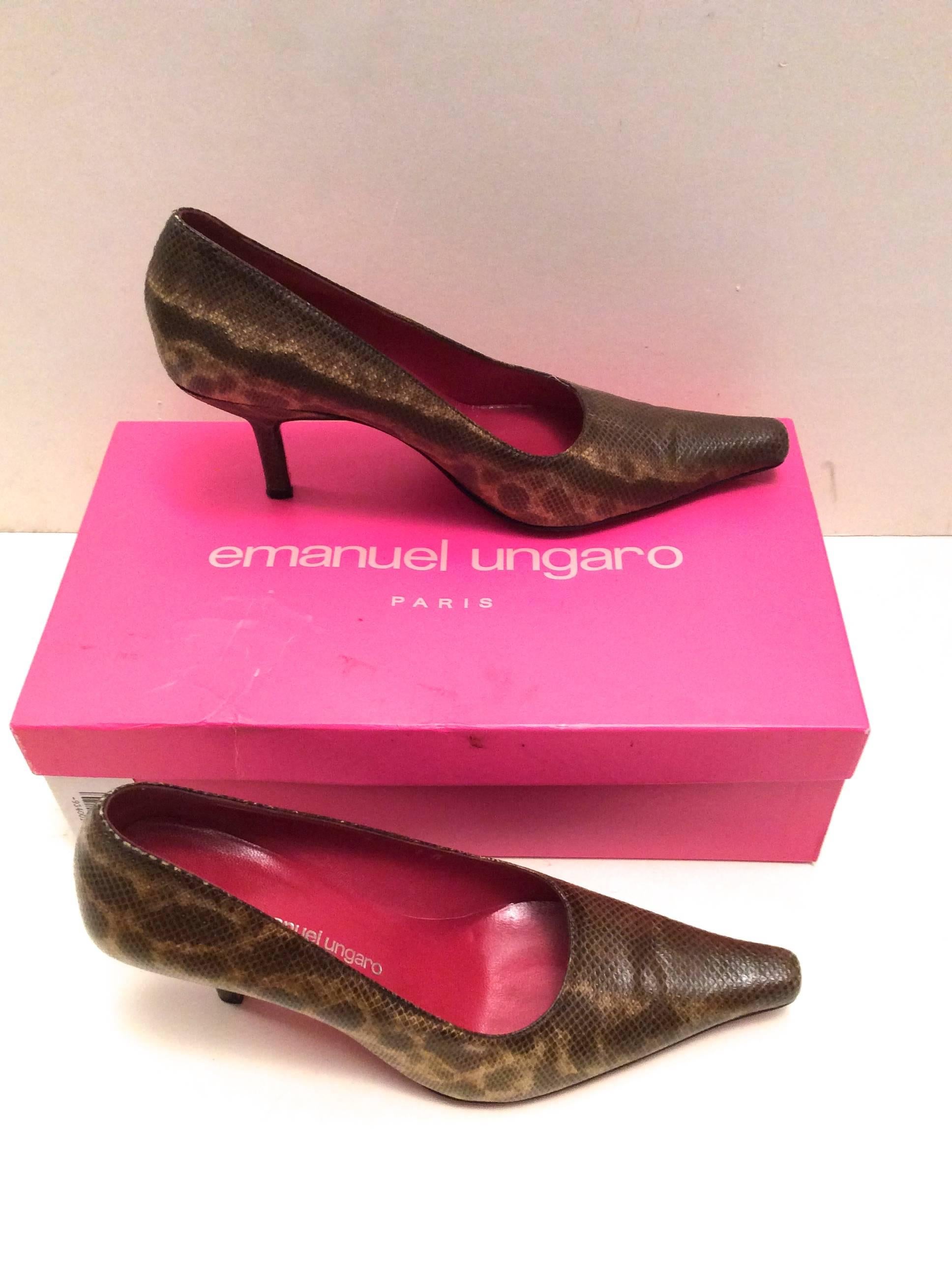 1980's Emanuel Ungaro Shoes - Original Box In Excellent Condition For Sale In Boca Raton, FL