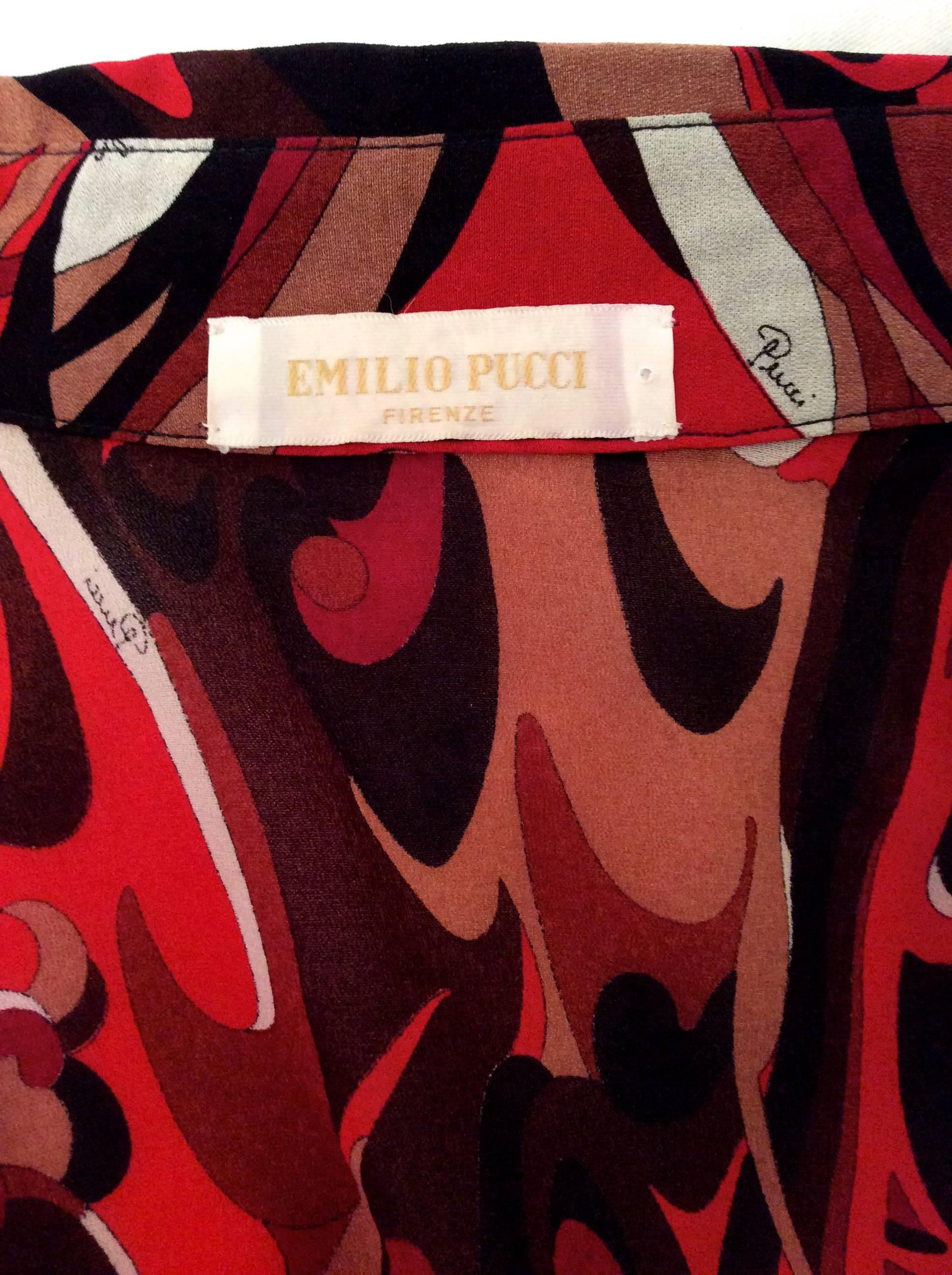 Emilio Pucci Semi-Sheer Silk Blouse 1