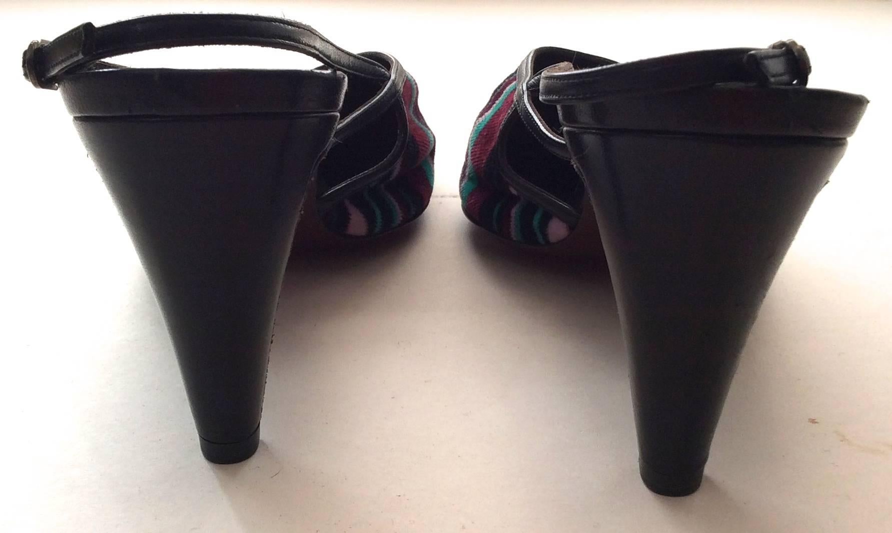 Black Emilio Pucci Slingback Pump - Size 37 For Sale