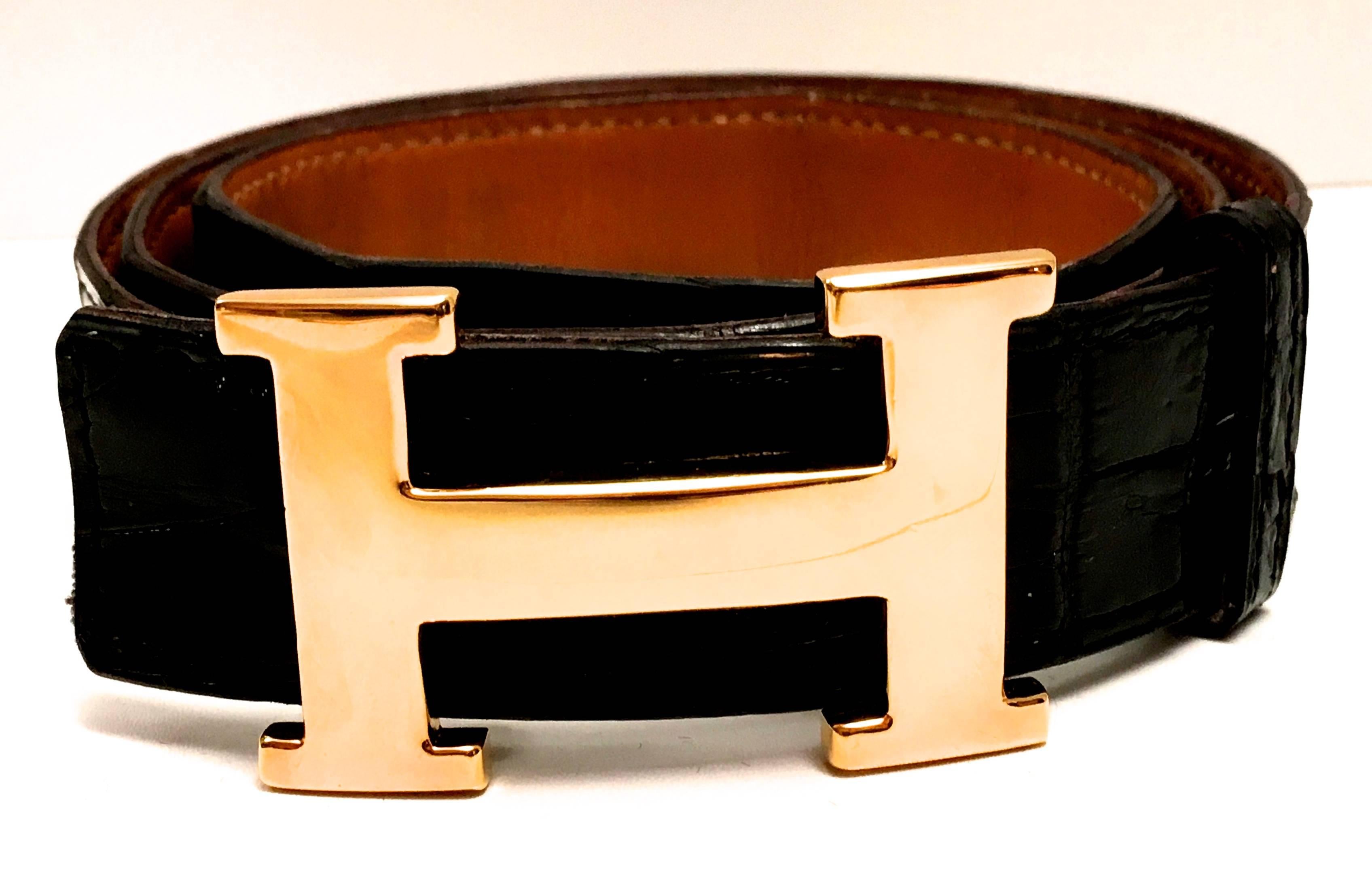 hermes gold h belt
