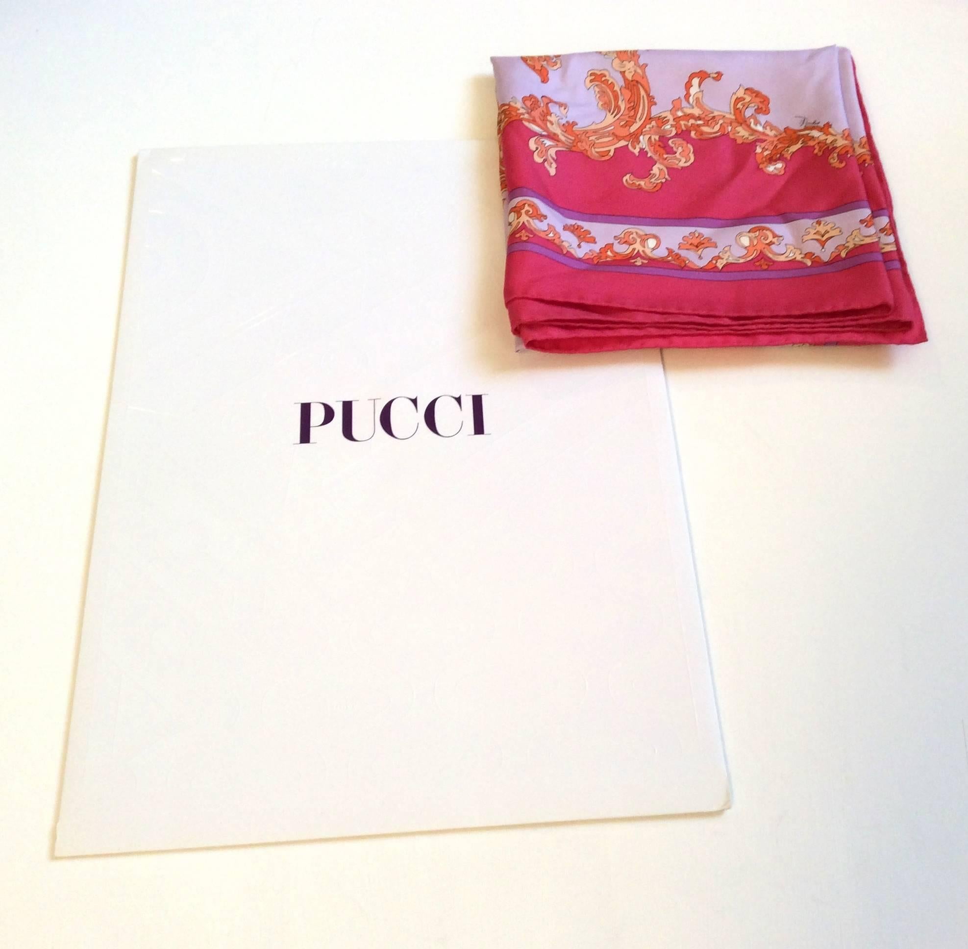 New Emilio Pucci Silk Scarf  For Sale 2
