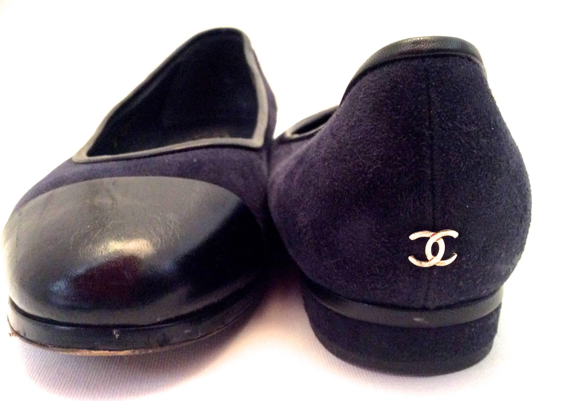 Chanel Ballerina Flats - Blue - Size 38 In Good Condition For Sale In Boca Raton, FL