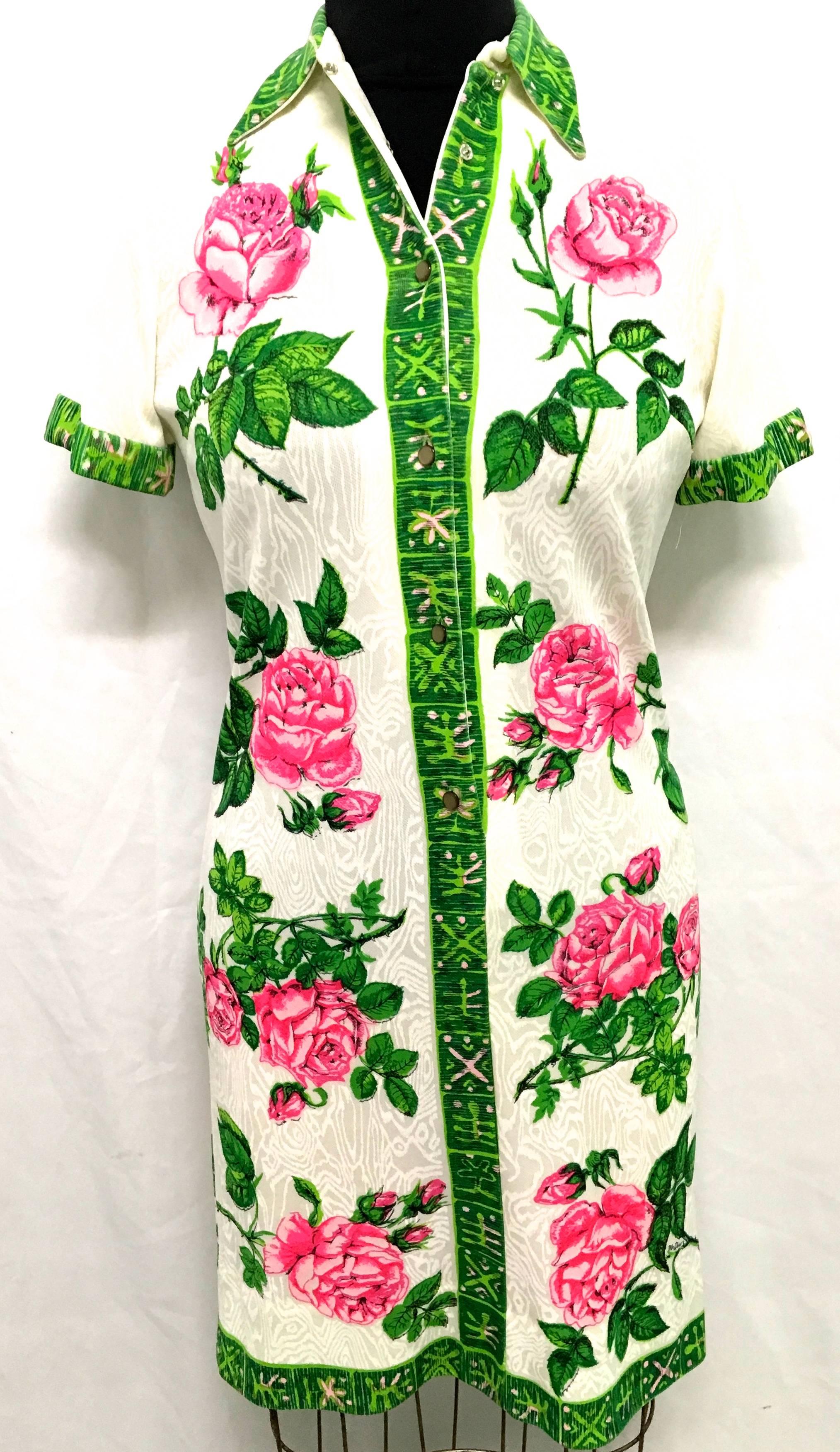 Mr. Dino Short Sleeve Summer Dress - 60's - Fabulous Condition For Sale 3