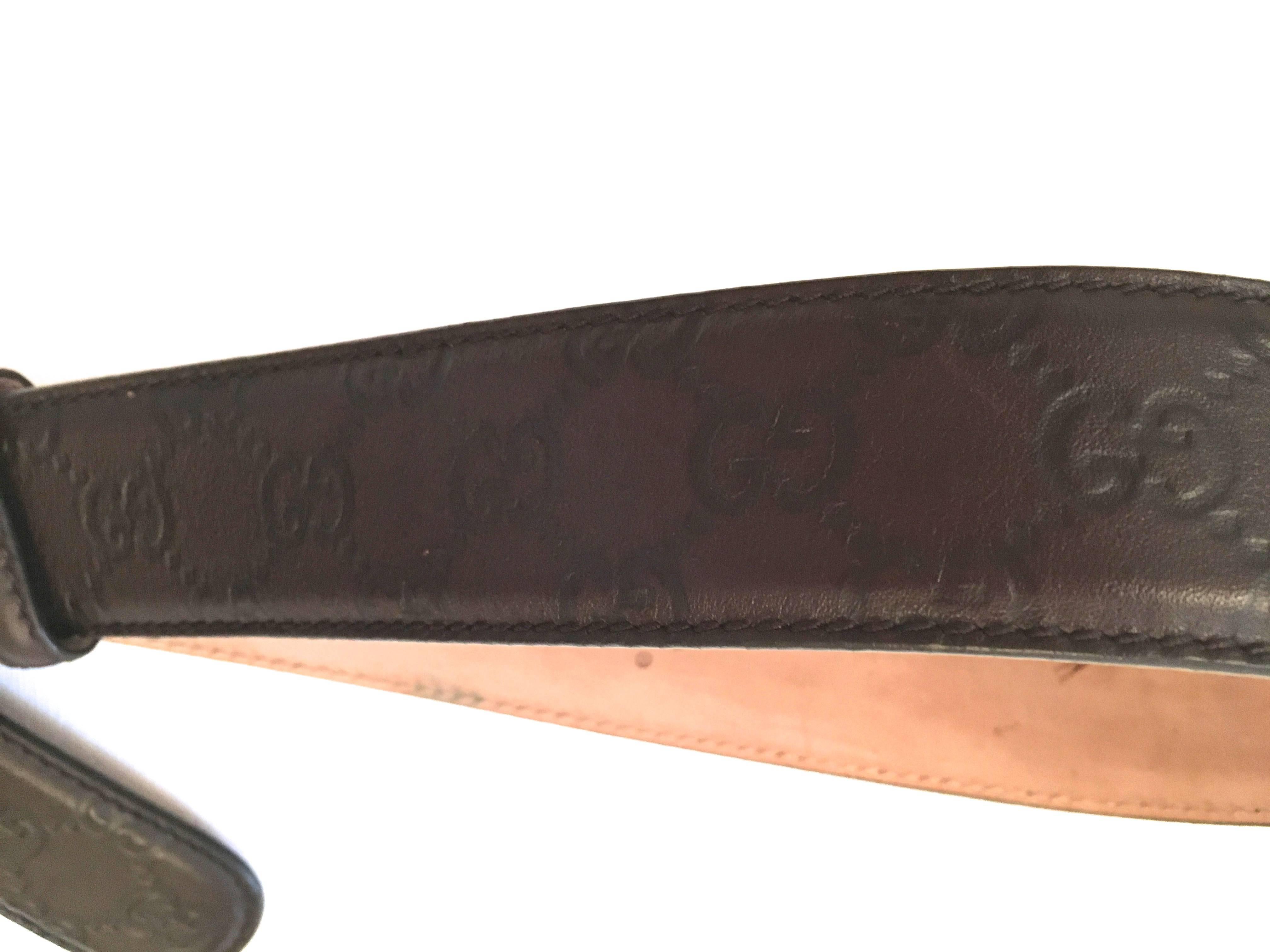 Men's Gucci Brown Leather Belt - Like New 6