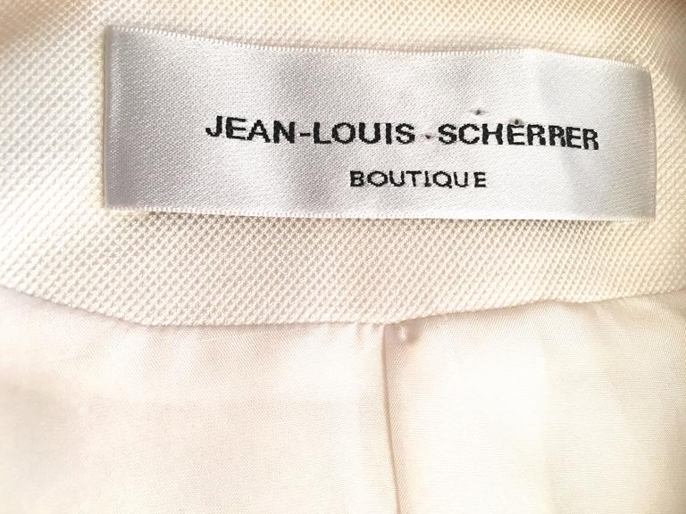 Jean-Louis Scherrer White Cotton and Silk Suit at 1stDibs