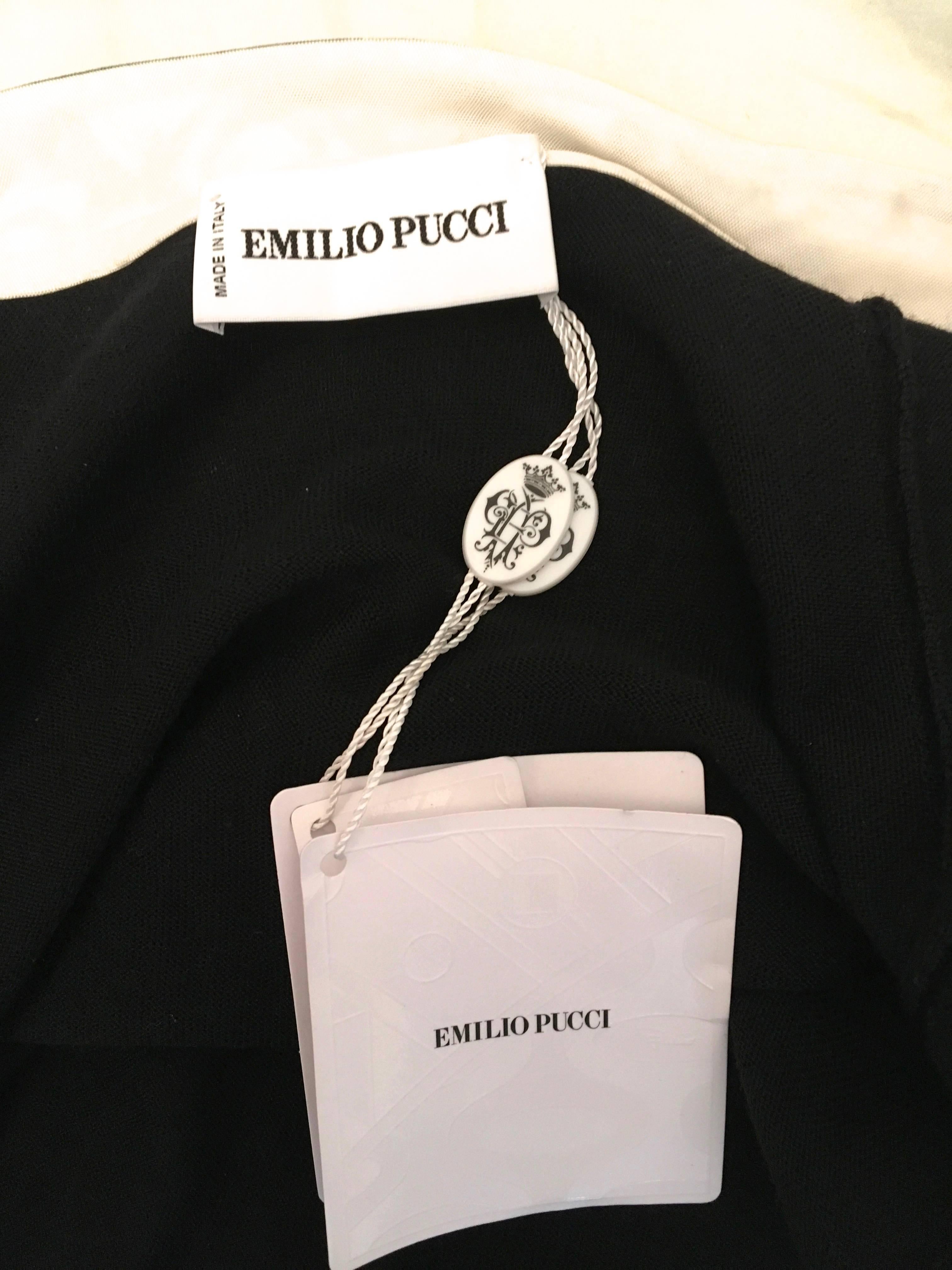 New Emilio Pucci Black Sweater - Size 42 For Sale 1
