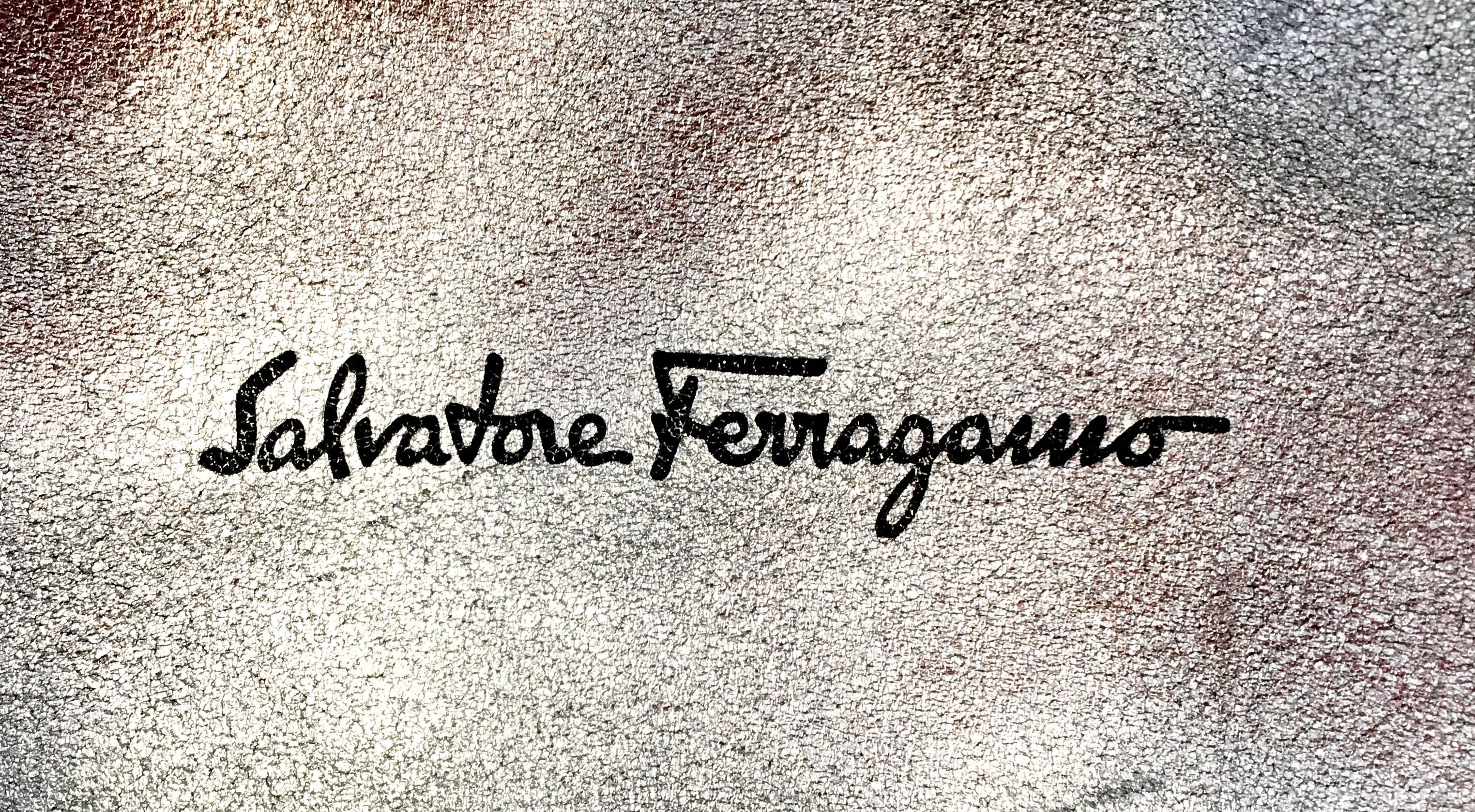 Salvatore Ferragamo Braided Leather Purse with Lucite Handle 3