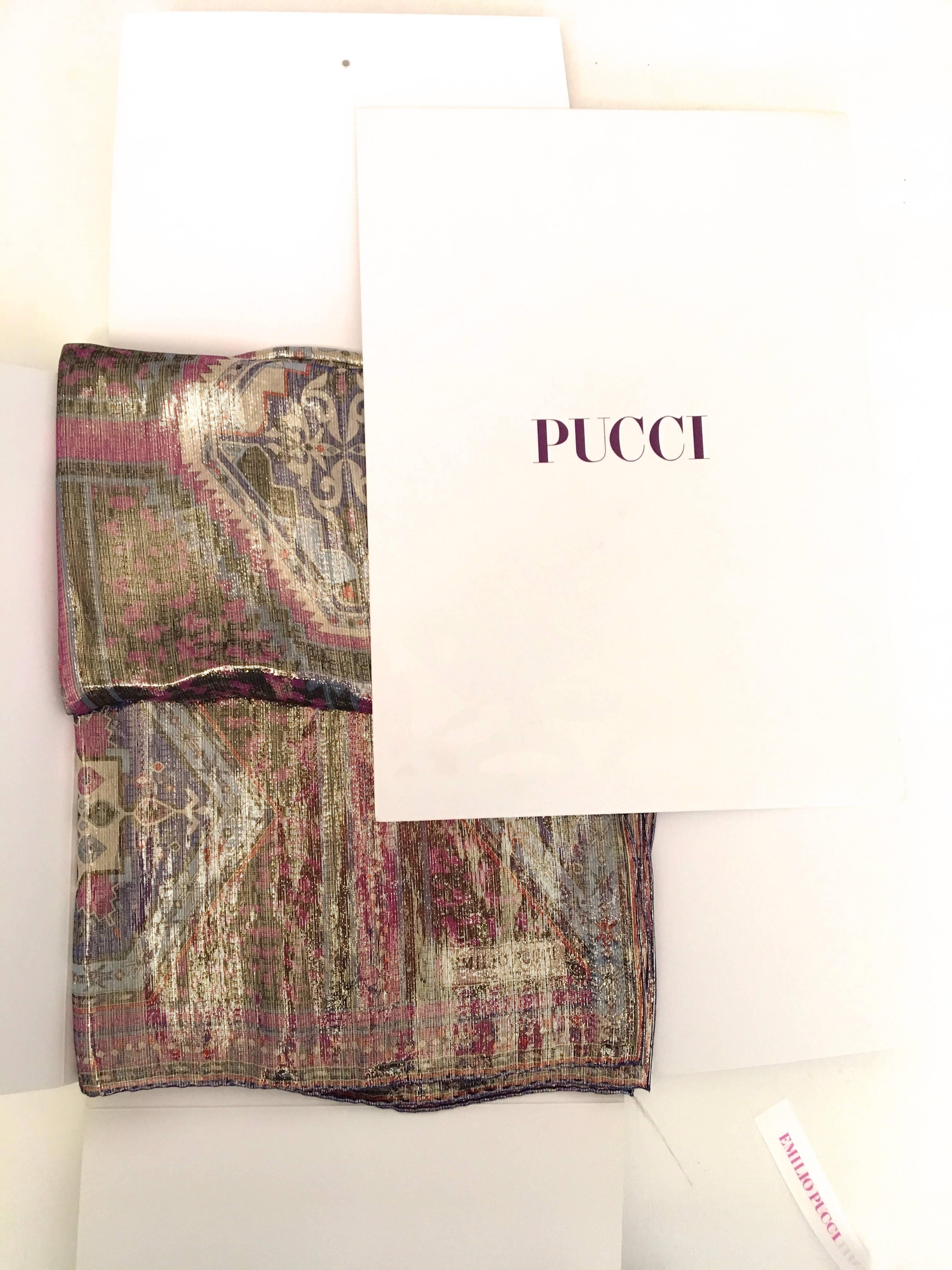 Rare Emilio Pucci Large Silk Sheer Shawl For Sale 5